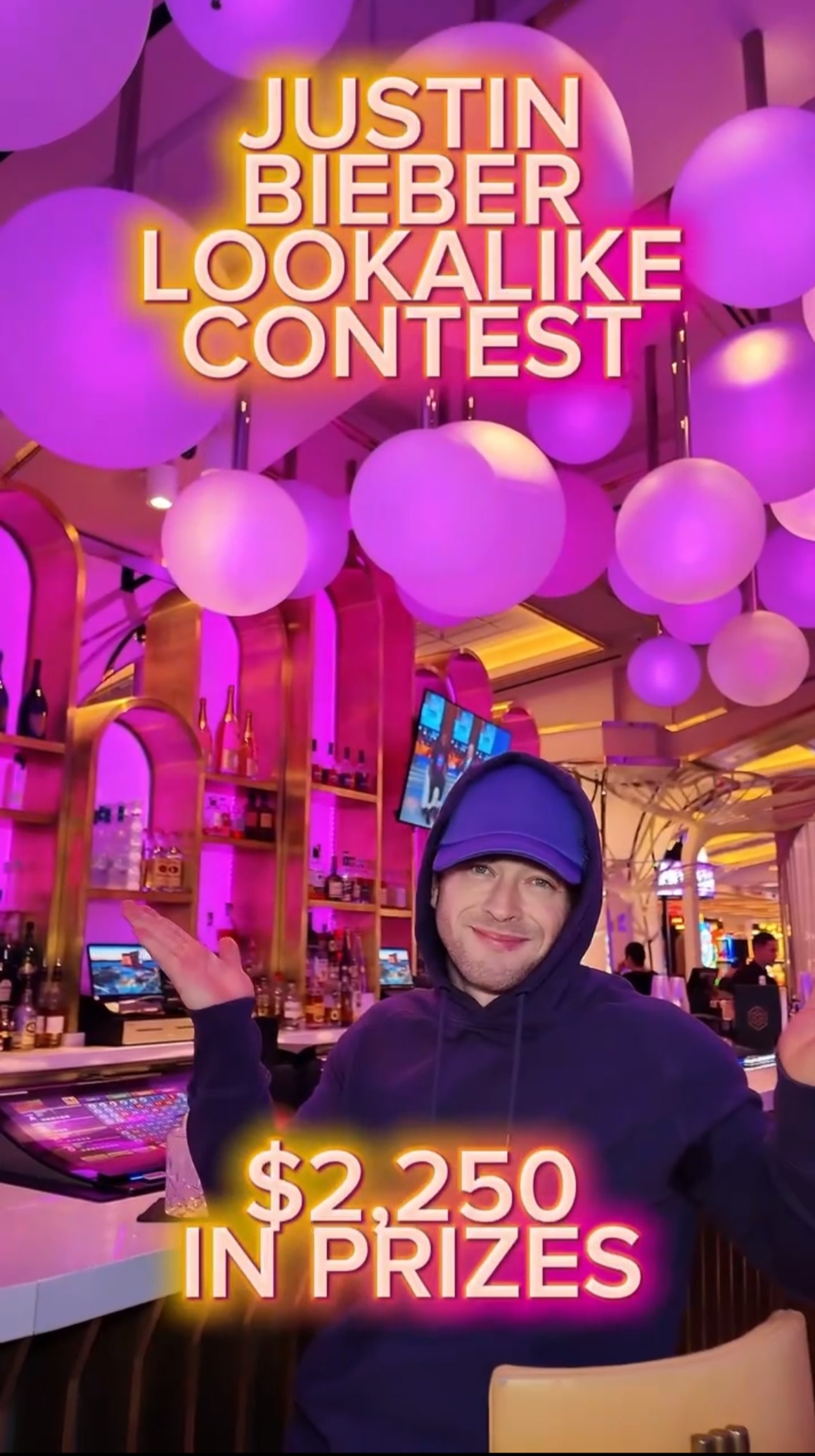 Justin Bieber lookalike contest at Gatsby's cocktail lounge