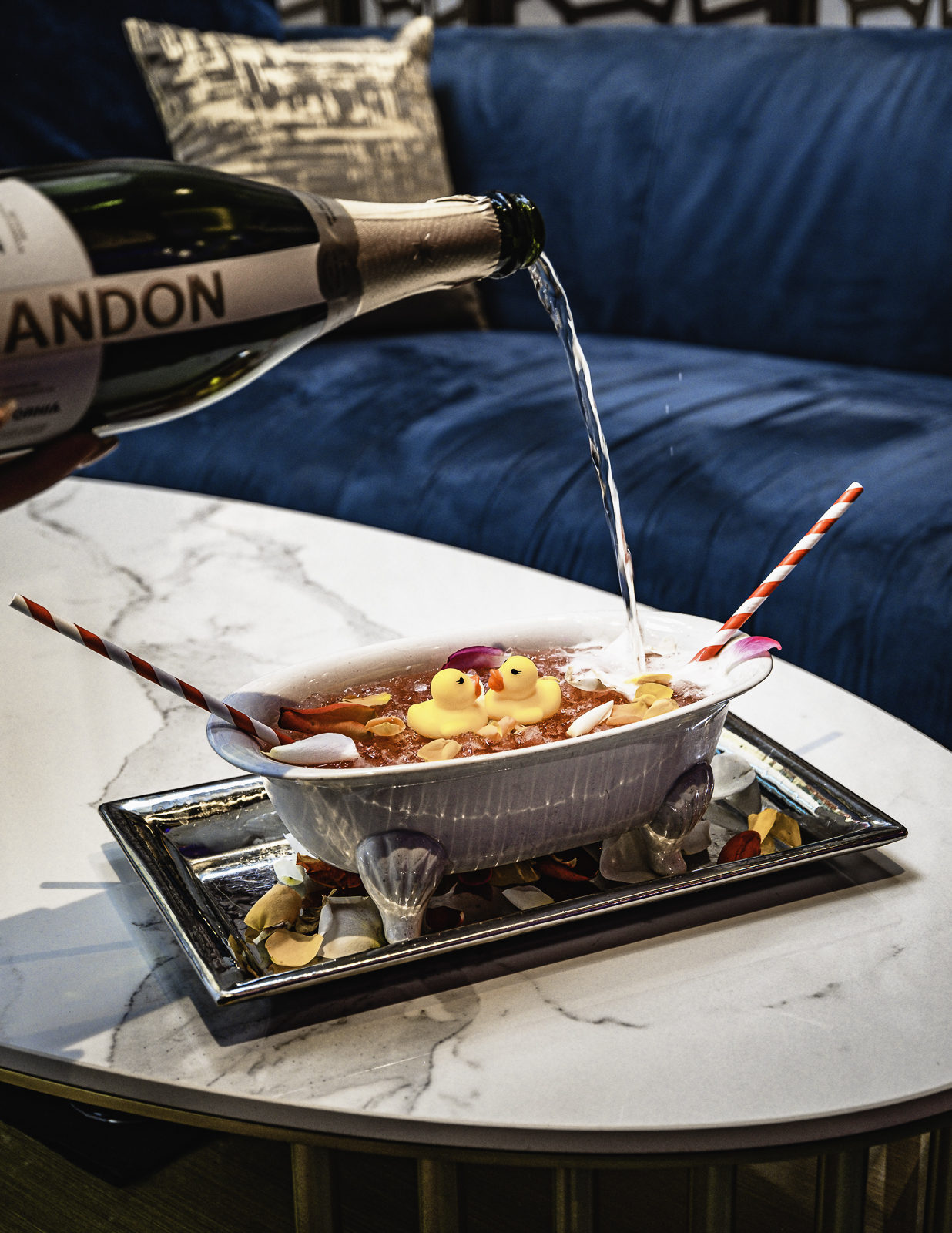 a large jetliner sitting on top of a table