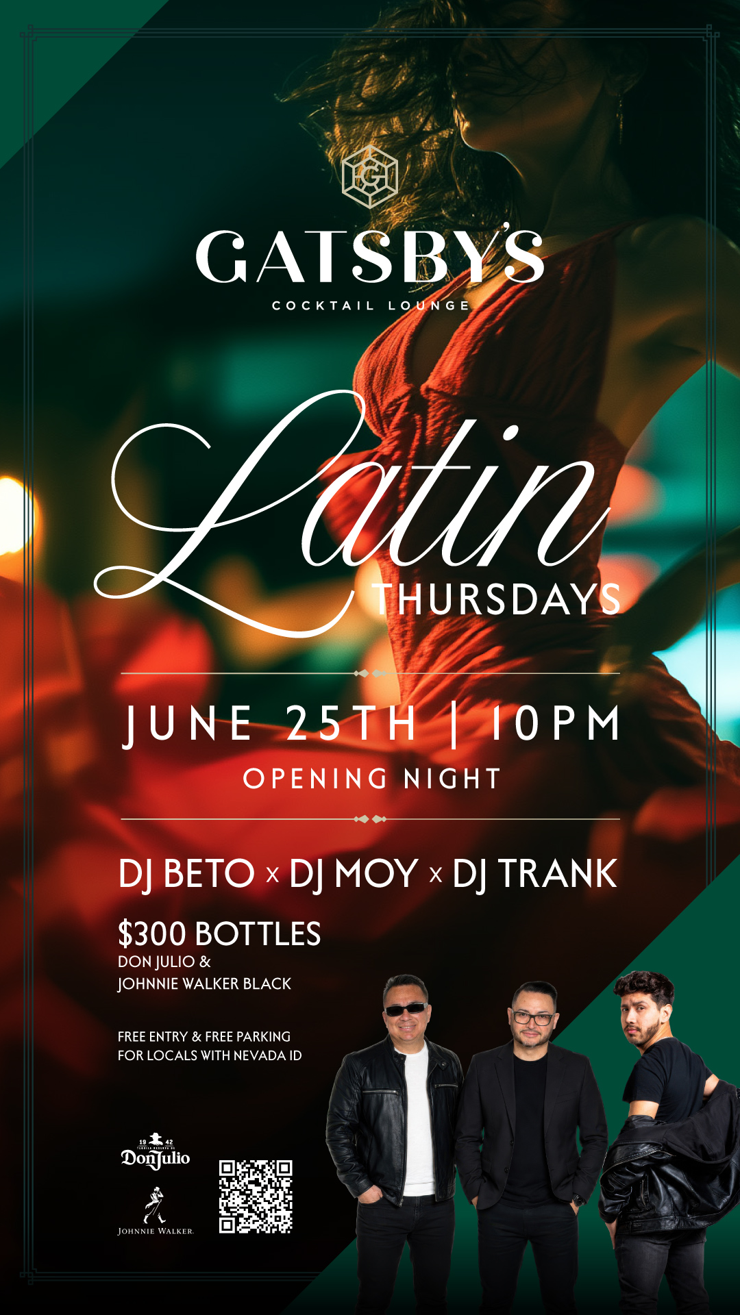 Latin night thursday at Gatsby's cocktail lounge las vegas
