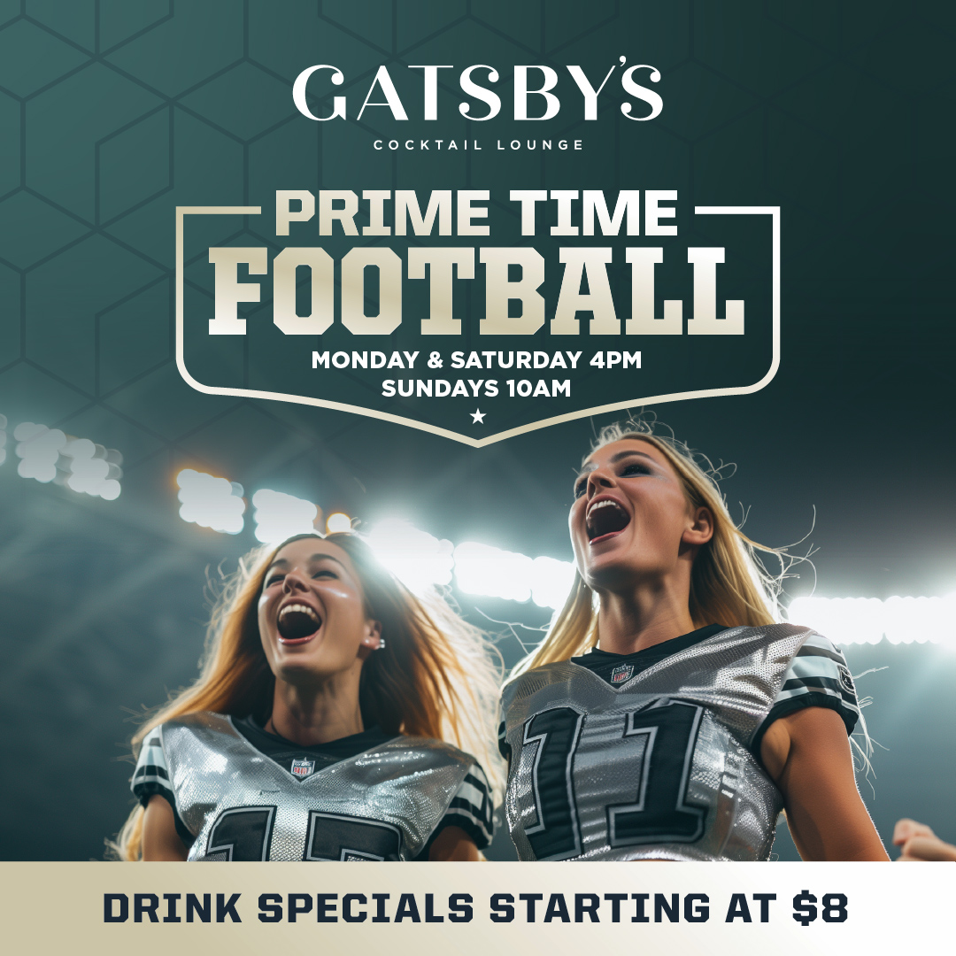 Catch all the NFL football action at Gatsby's cocktail lounge in las vegas. a s Vegas's best cocktail lounge
