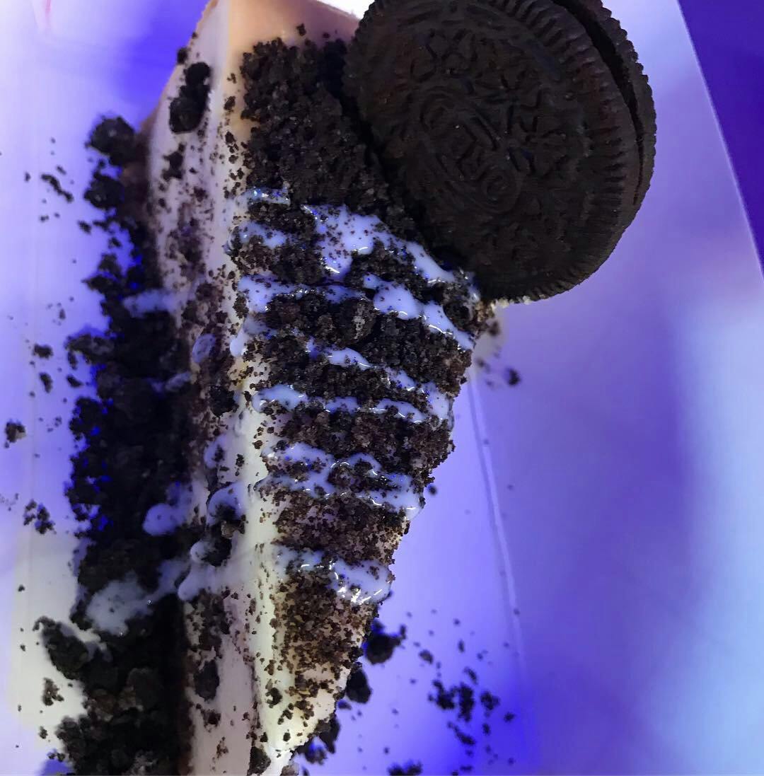 a piece of cake covered in snow