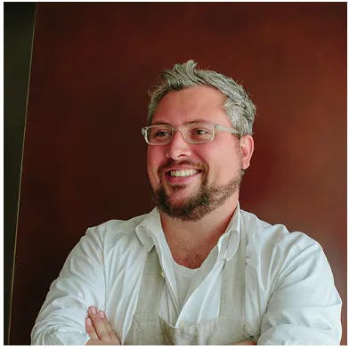 a man looking at the camera