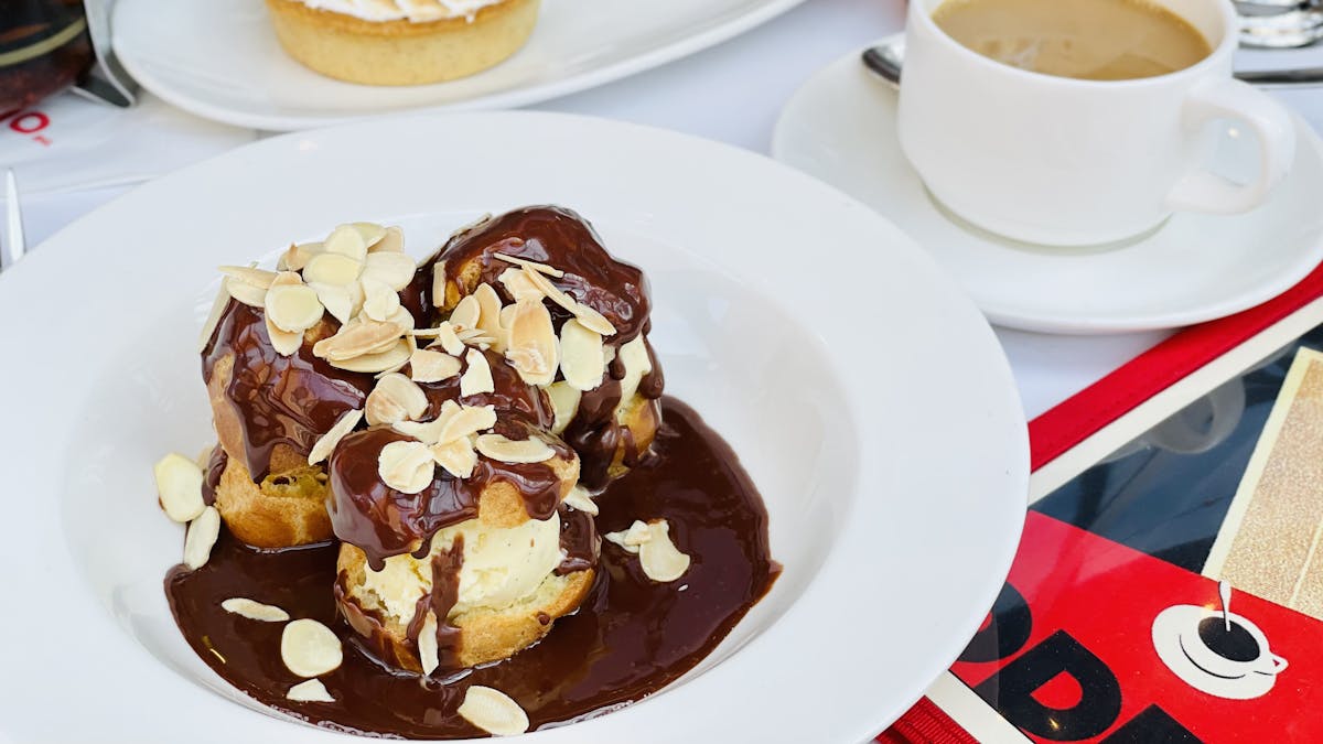 a dessert on a plate