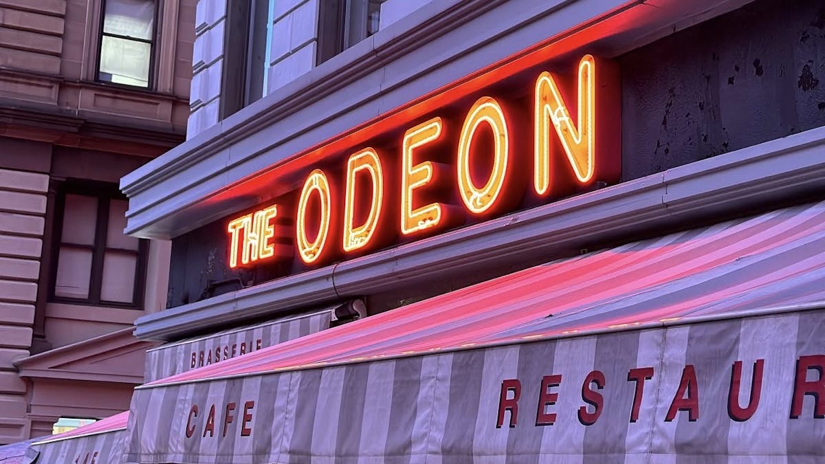 a sign on the side of a building