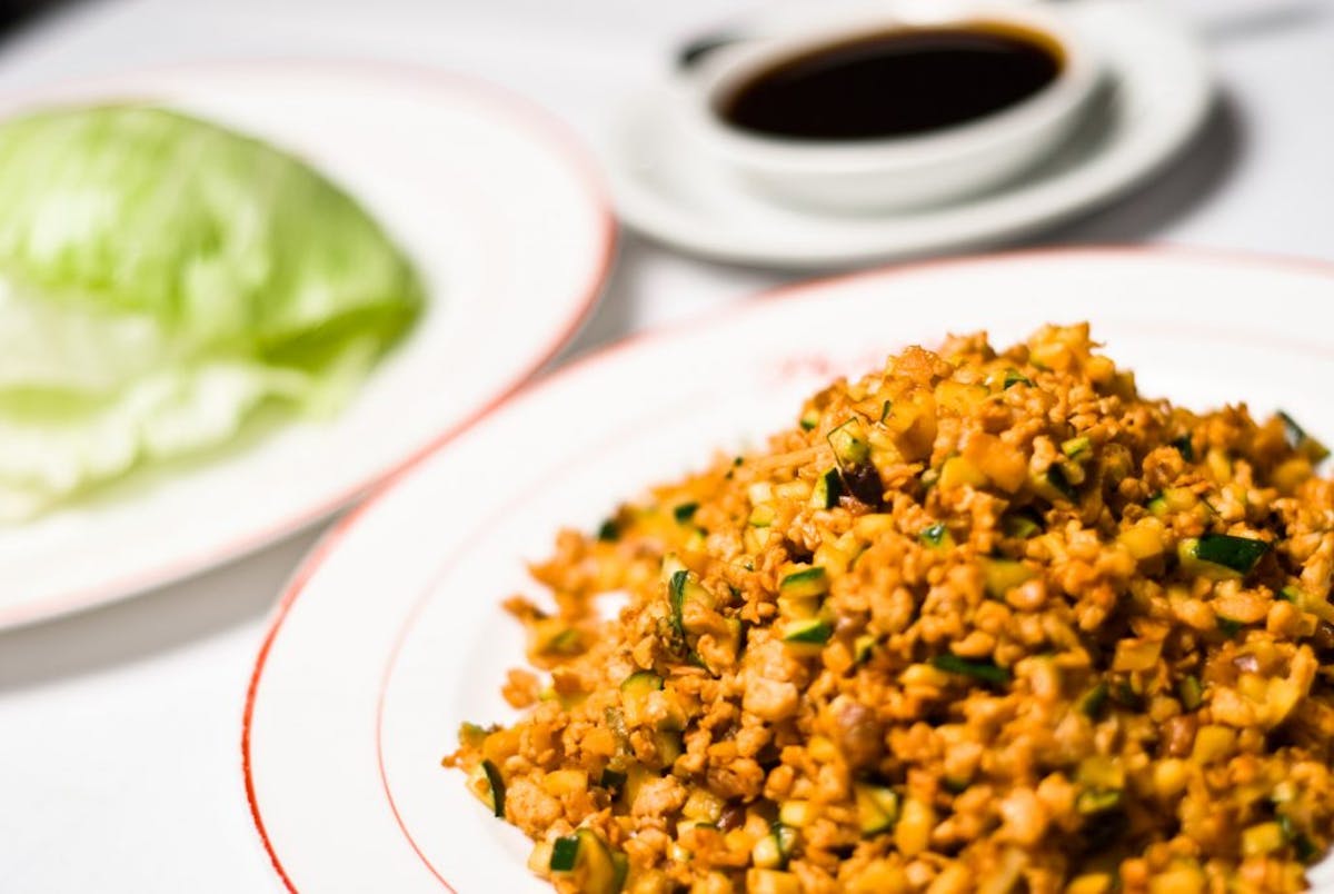 a plate of food on a table