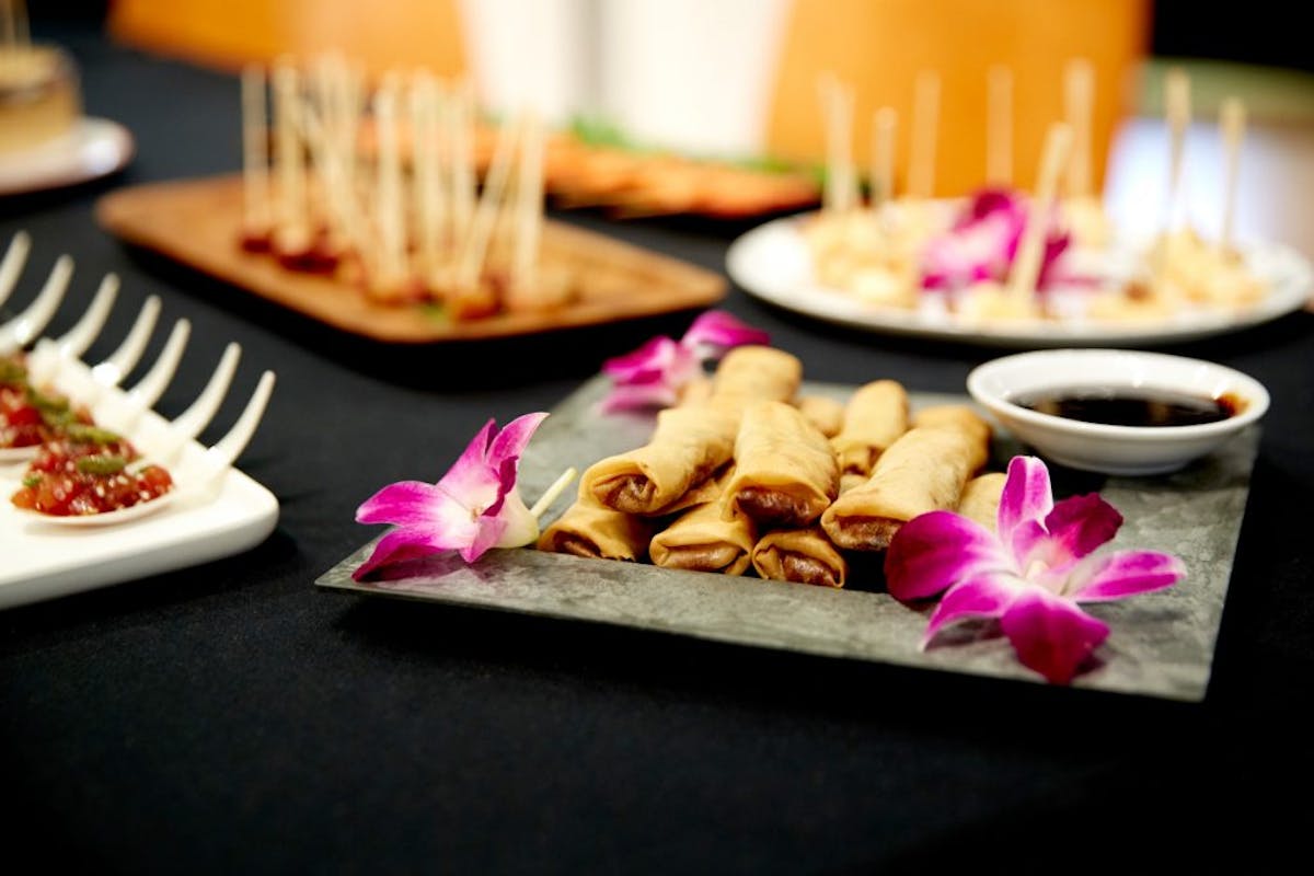 a close up of a plate of food on a table