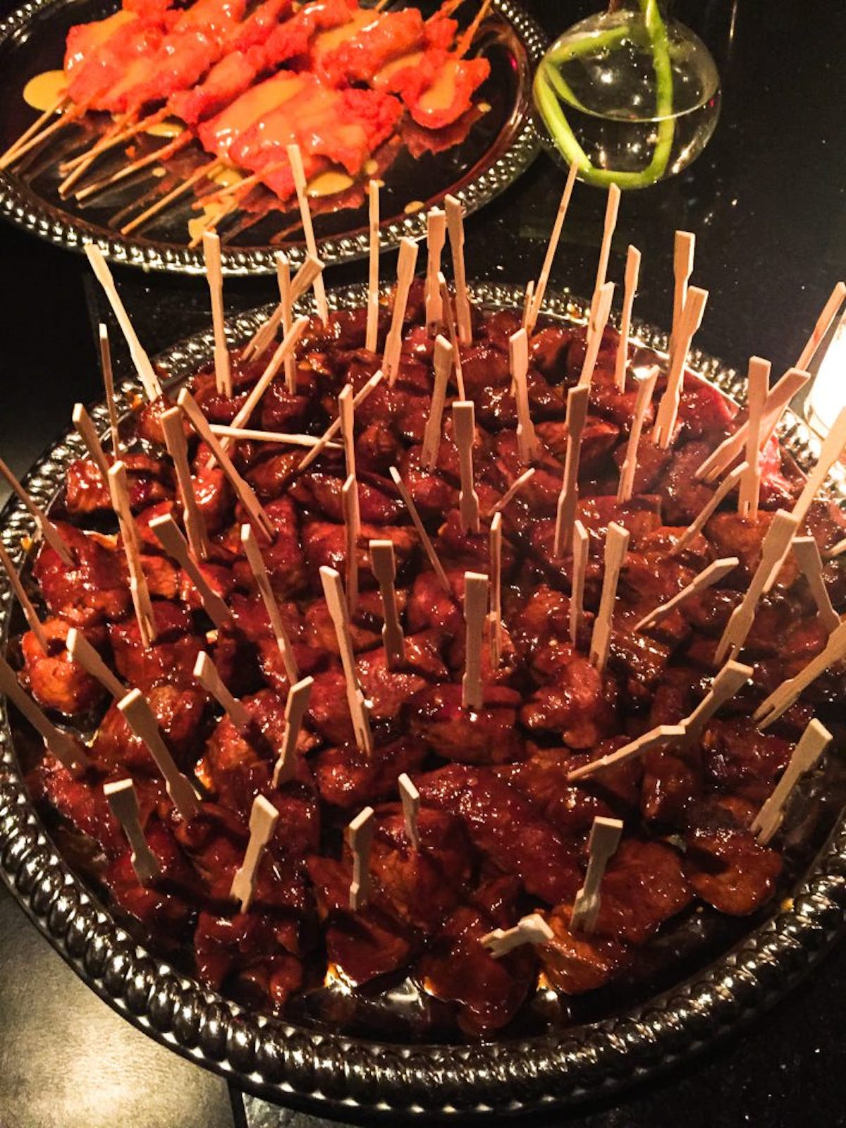 a close up of food on a table