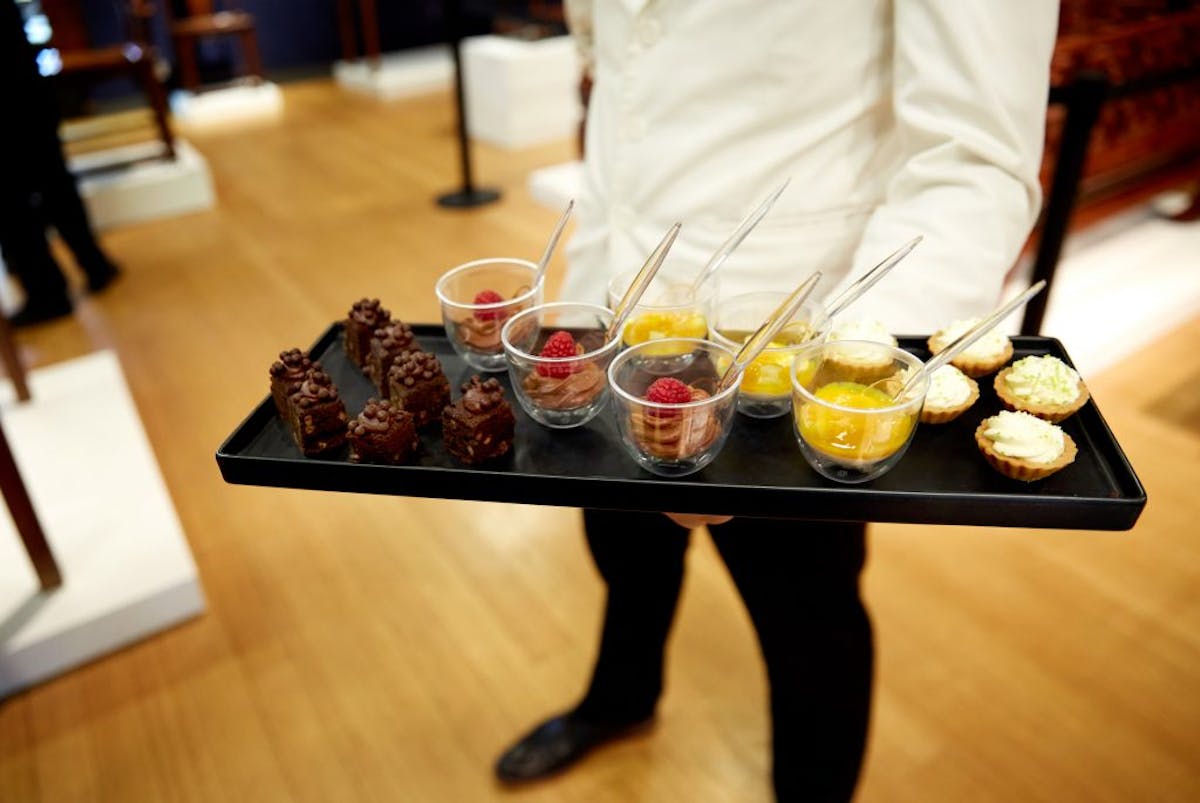 a tray of food on a table