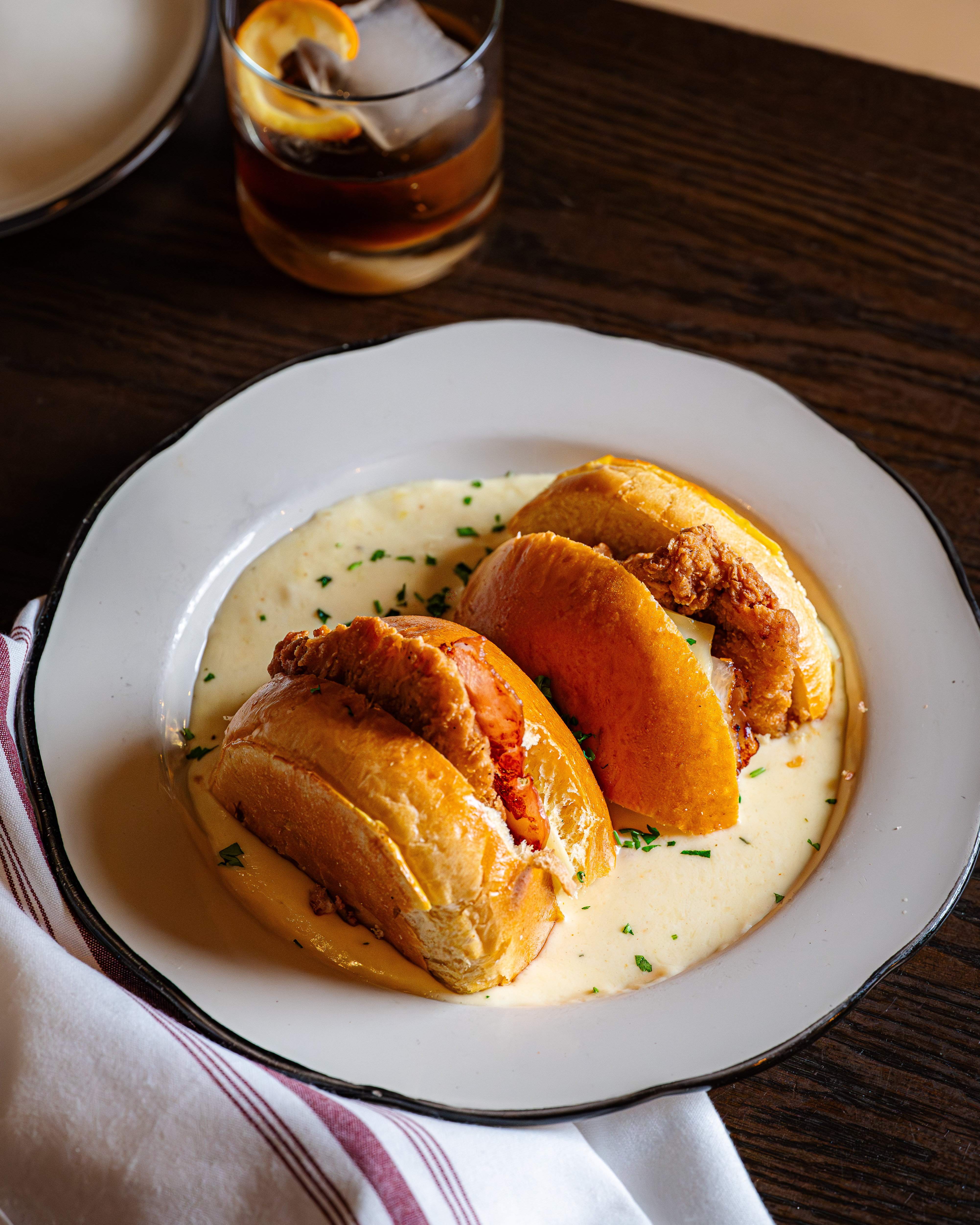 a plate of food on a table
