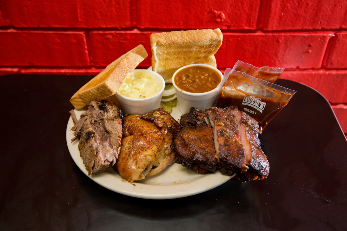 a plate of food on a table