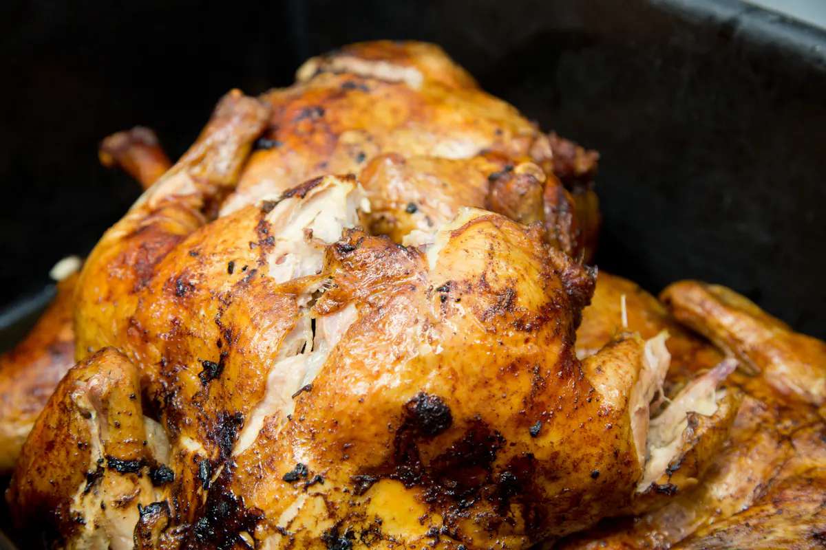a close up of food