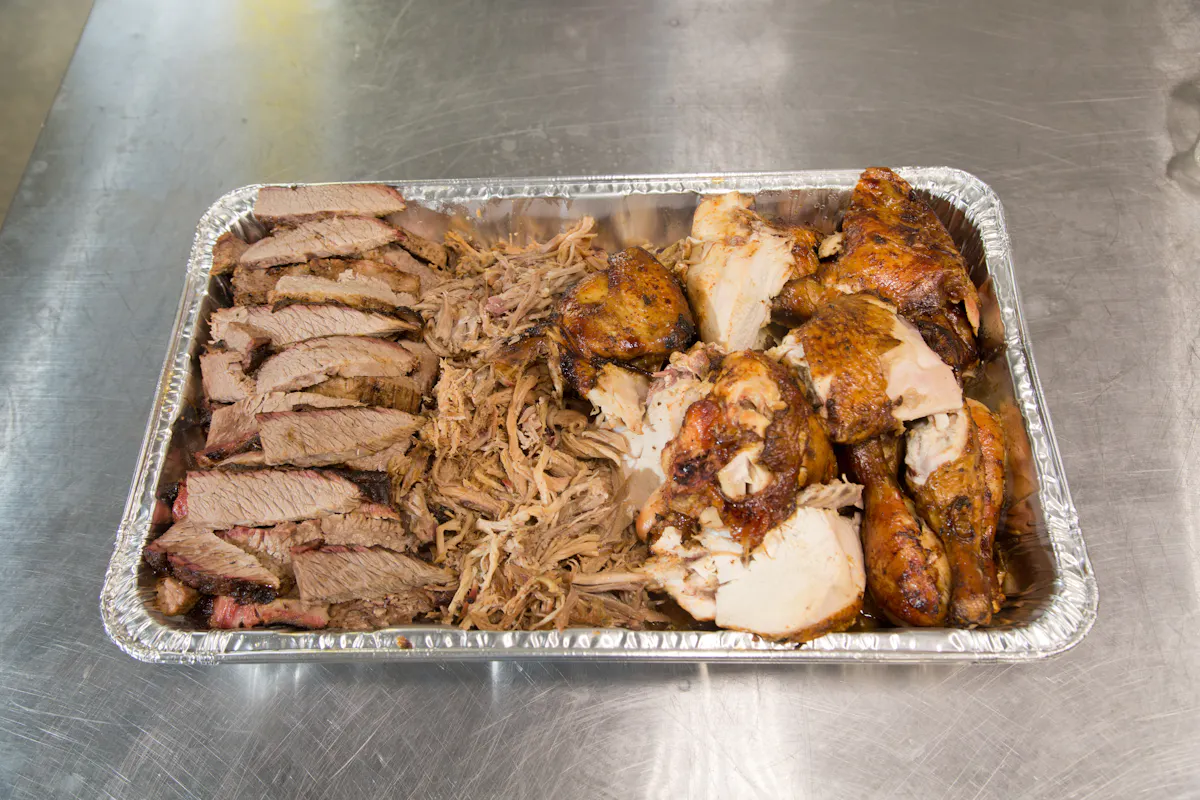 a tray of food