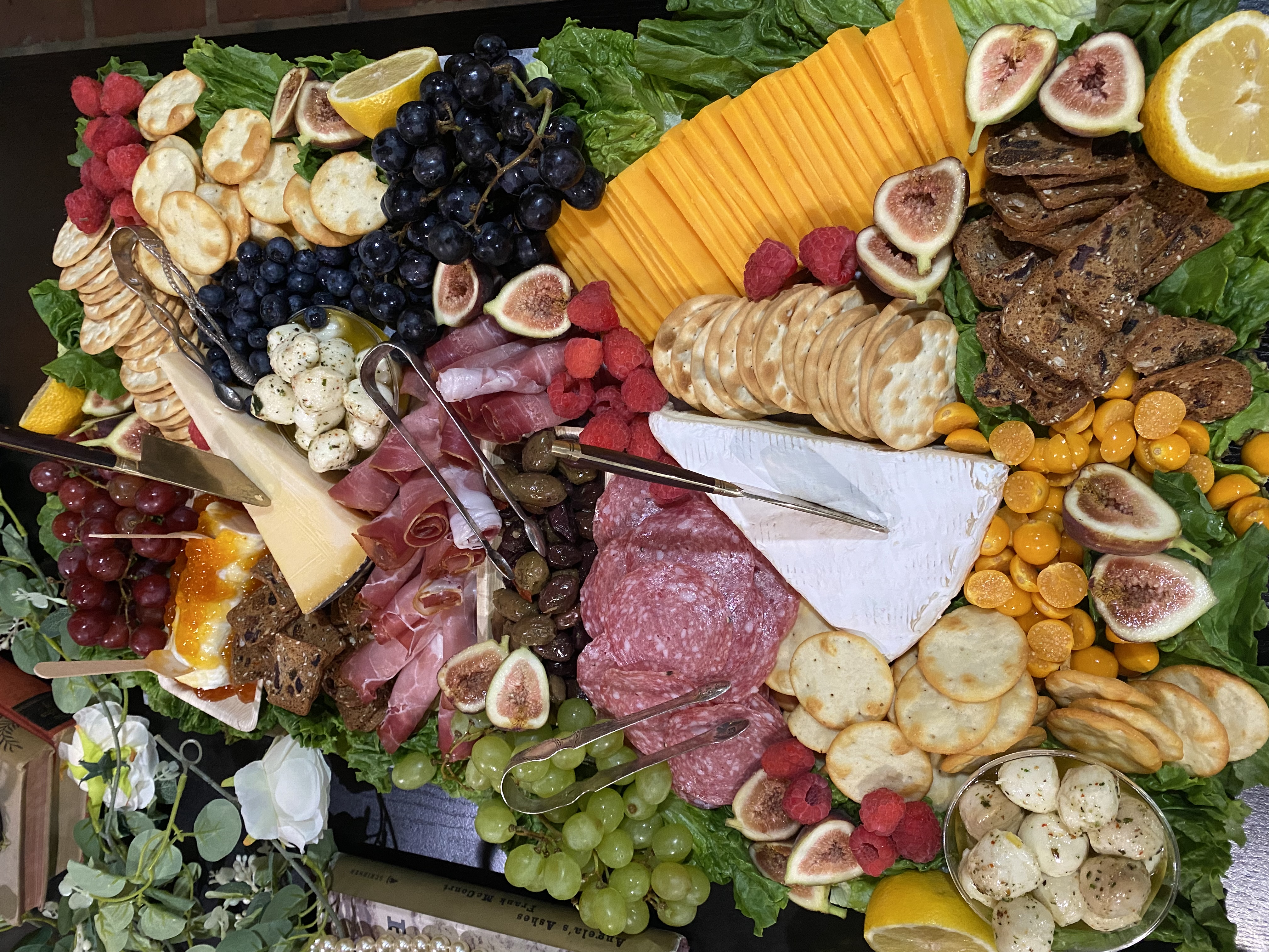 a bunch of food on a table