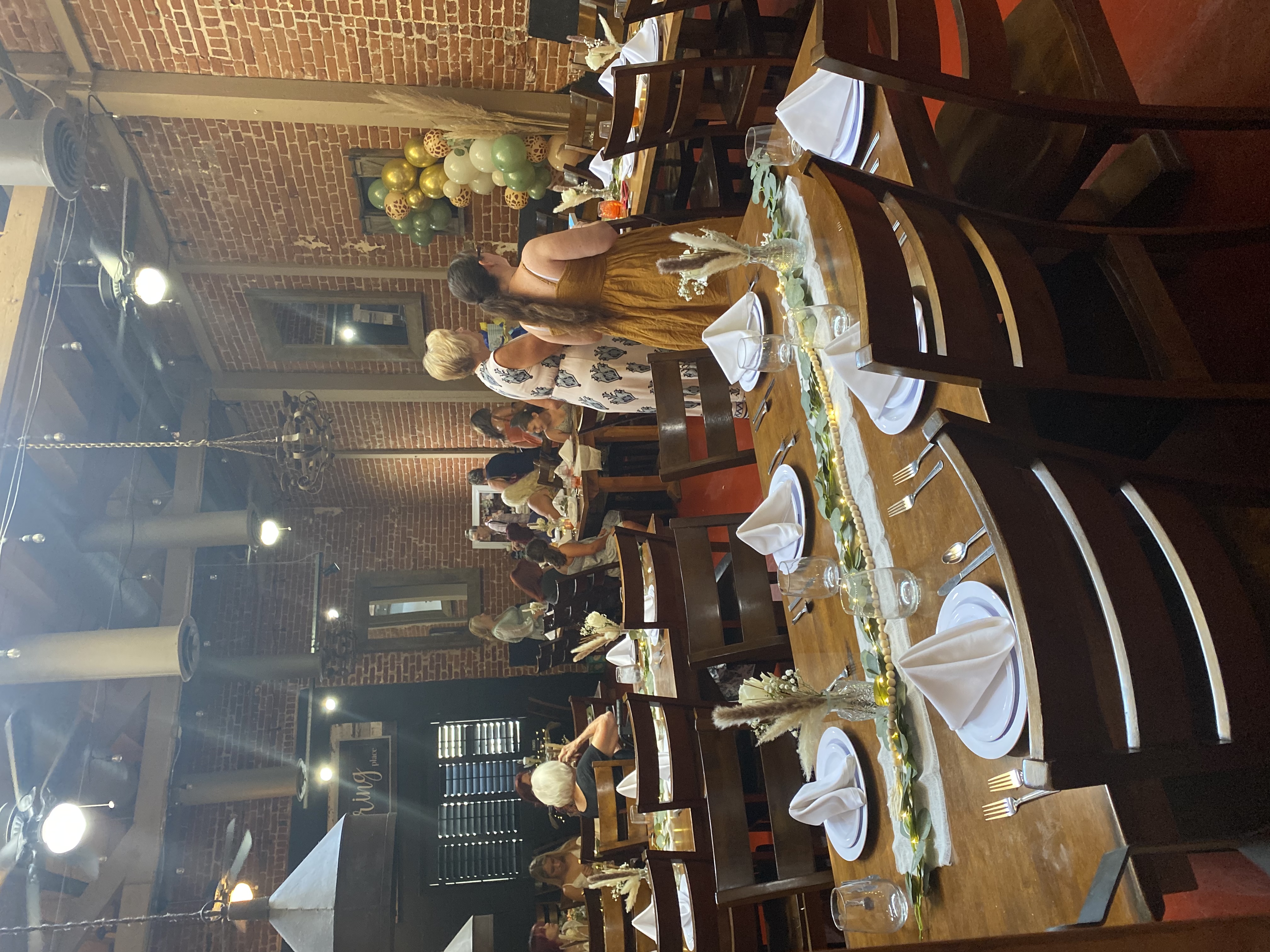 a brown table