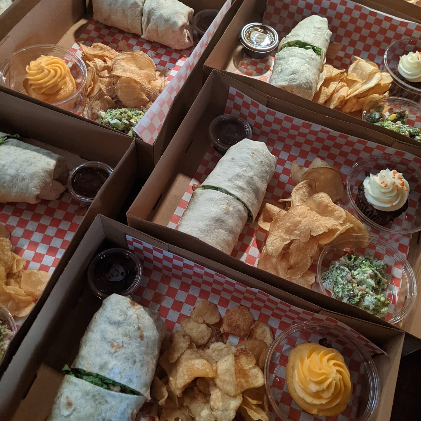 a tray of food