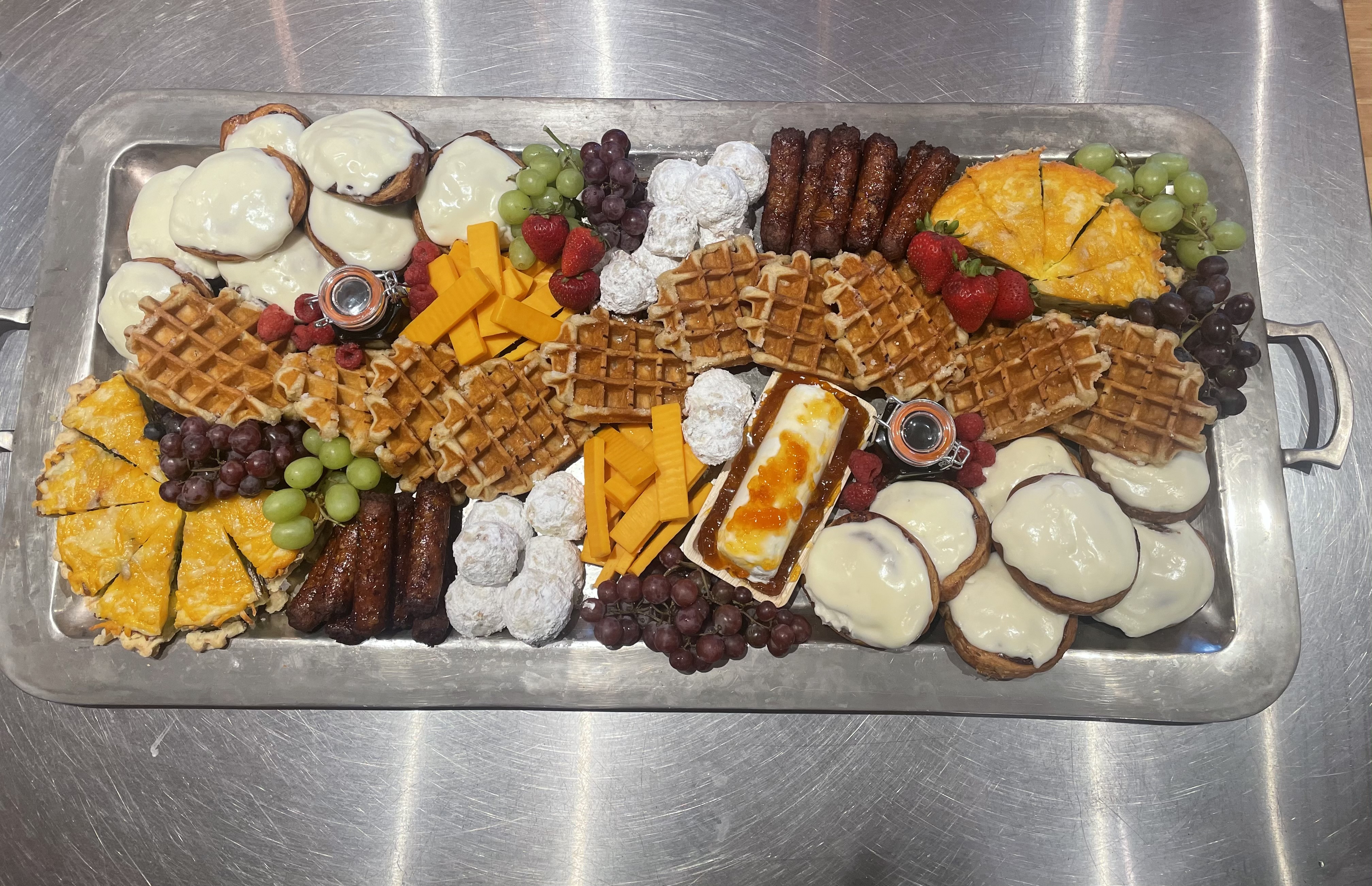 a tray of food