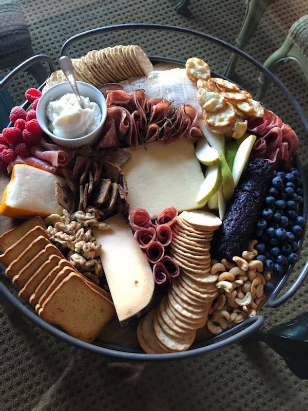 a tray of food