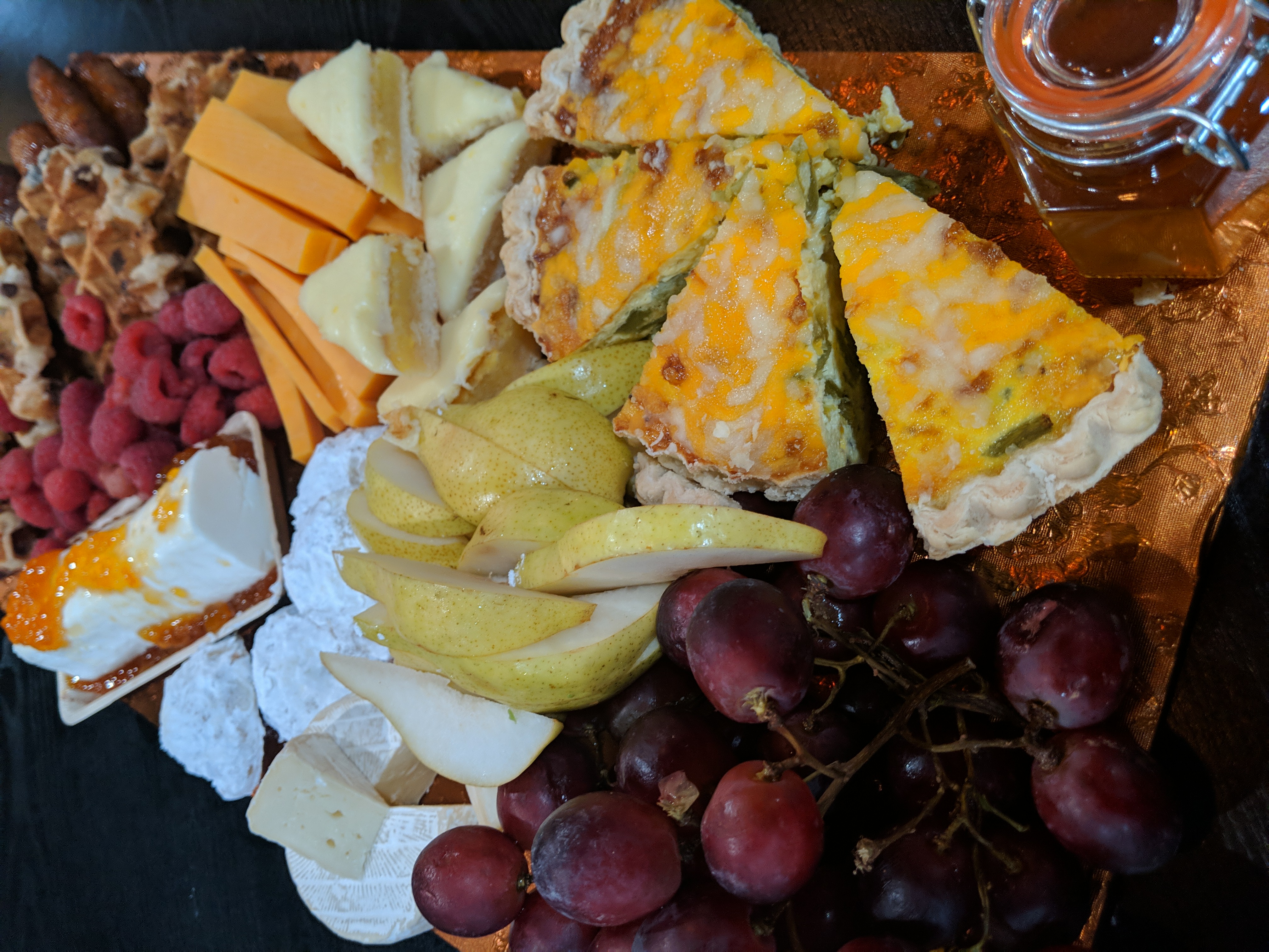 a tray of food on a table