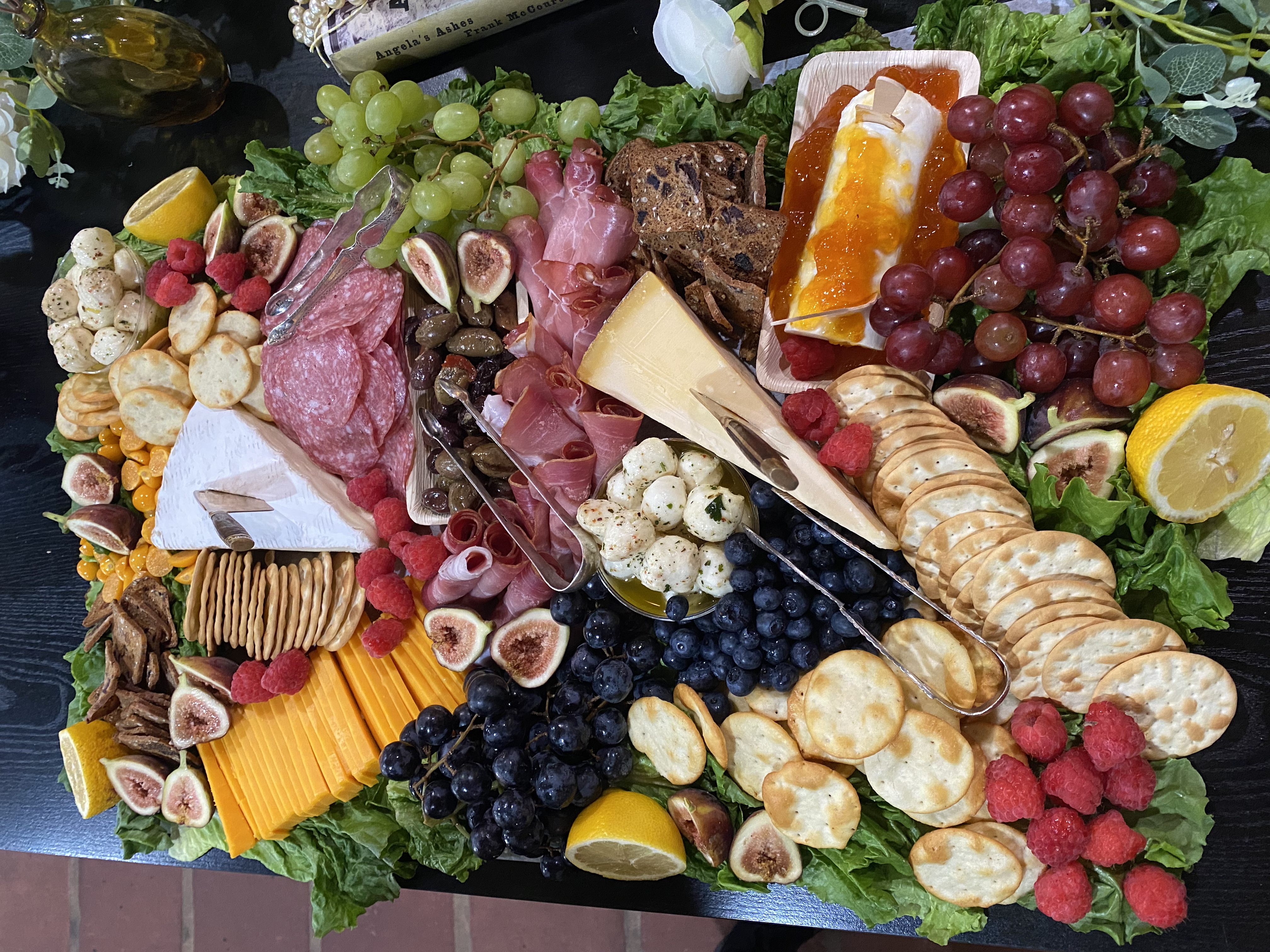 a group of fruit and vegetable salad