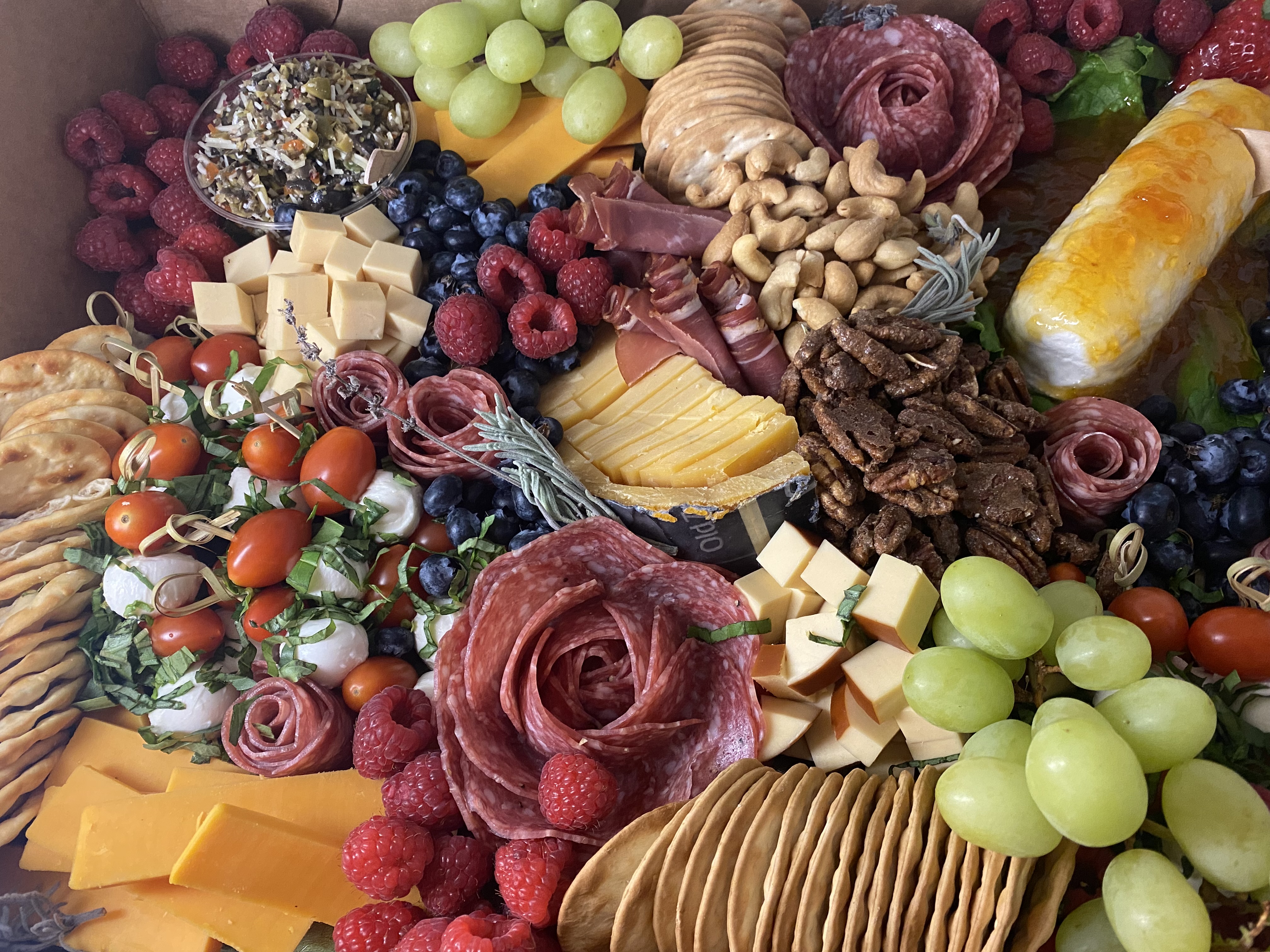 a close up look to food tray
