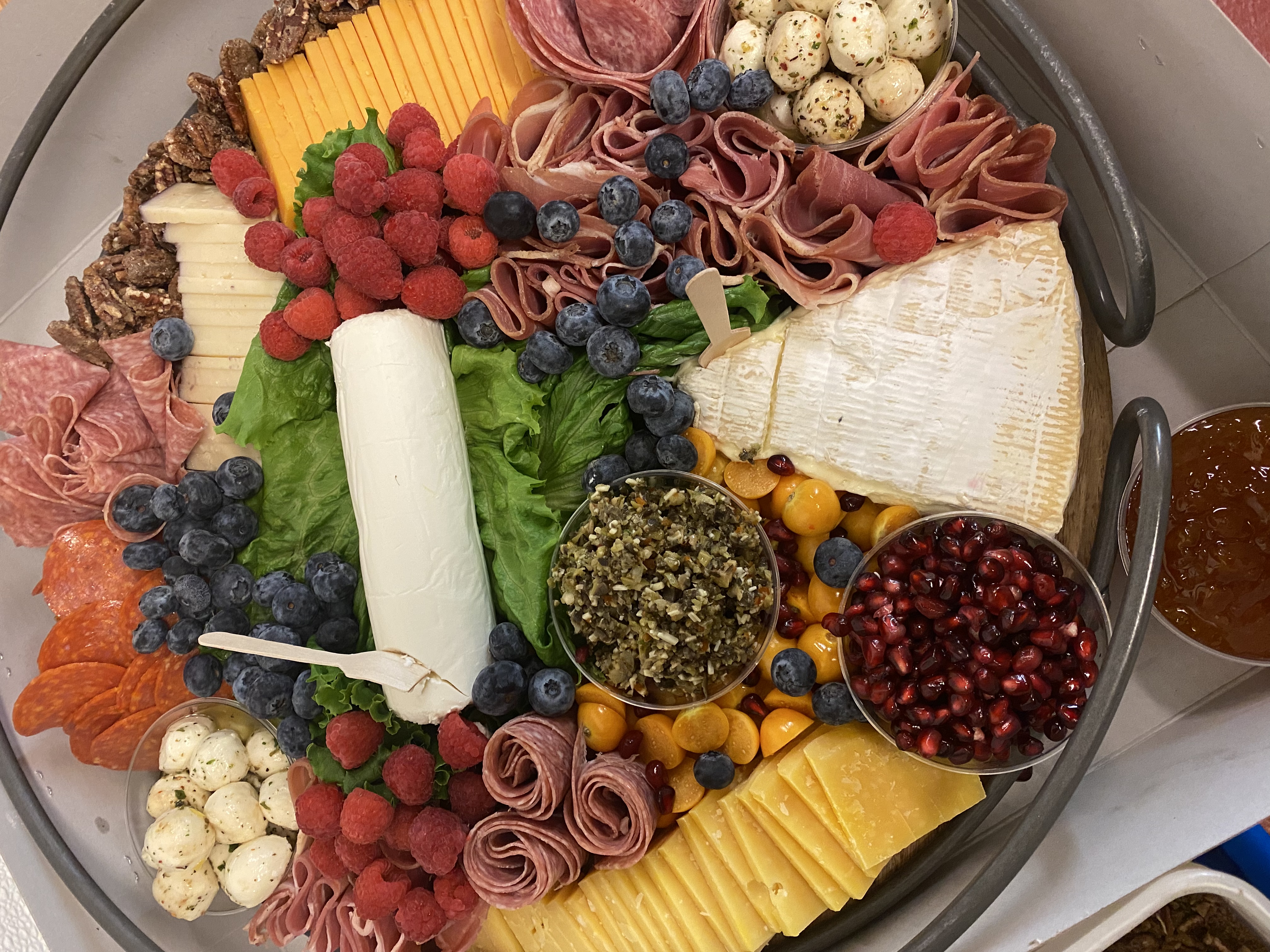 a bunch of different types of food on a plate