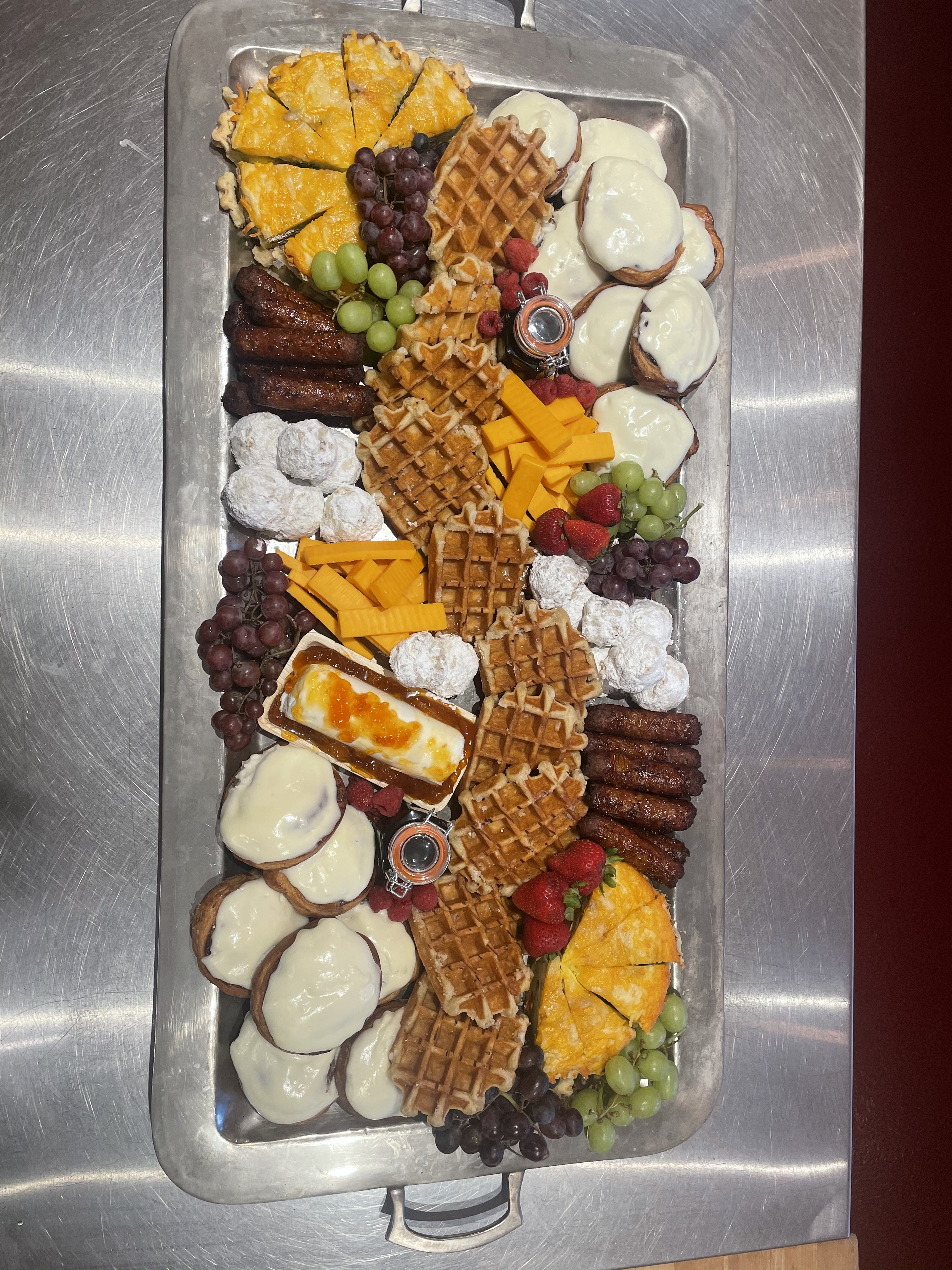 a tray of food on a table