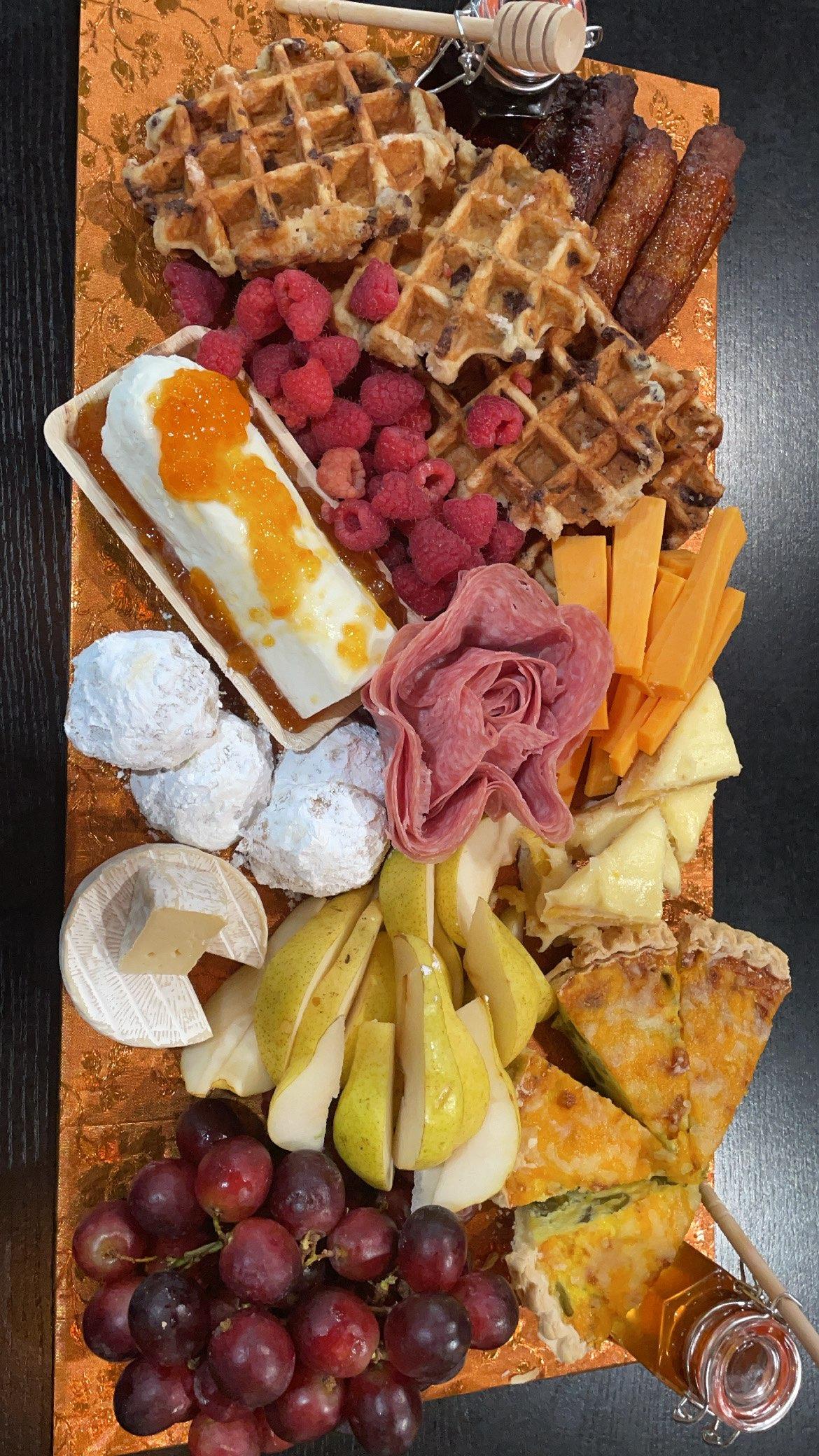 a tray of food