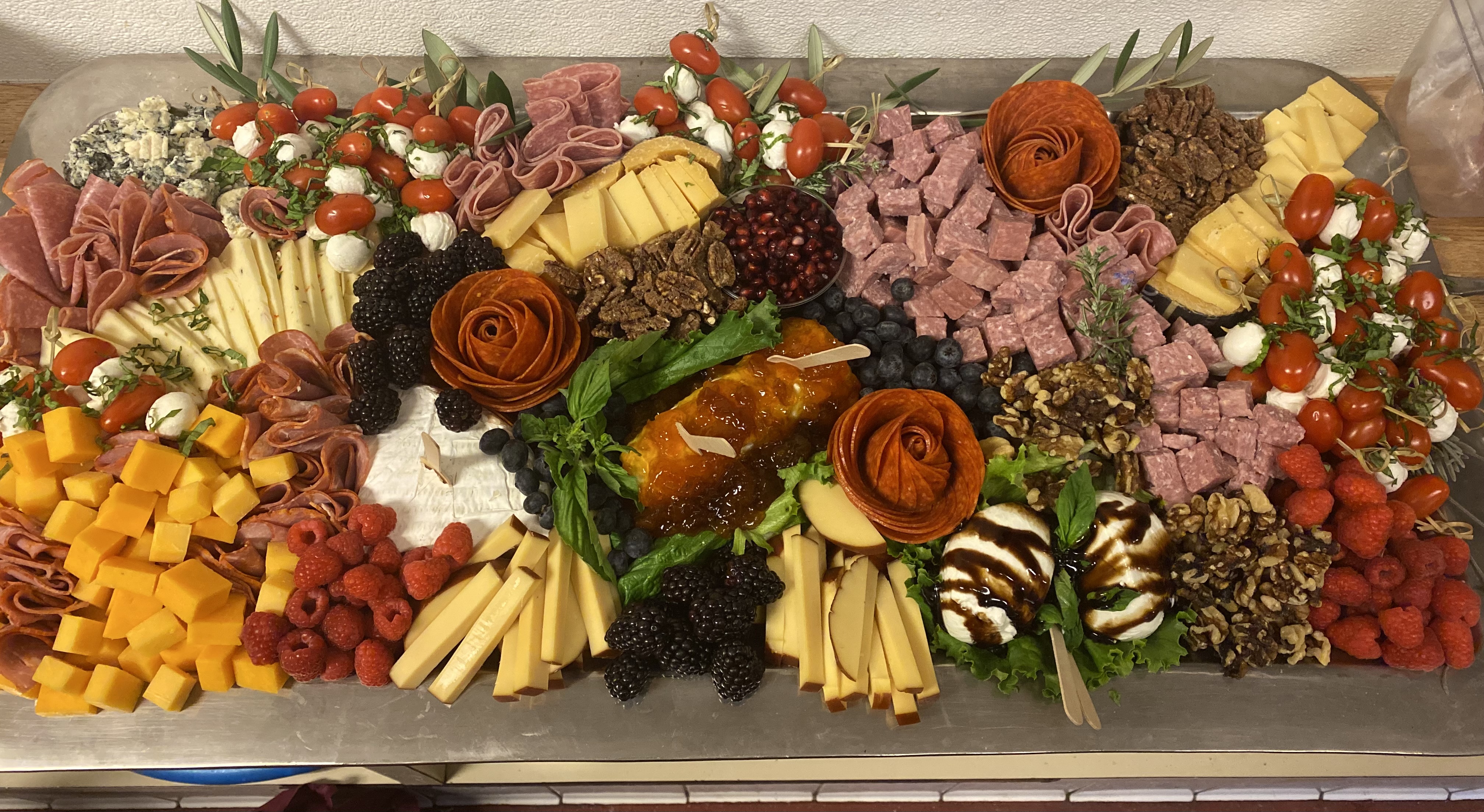 a tray of food