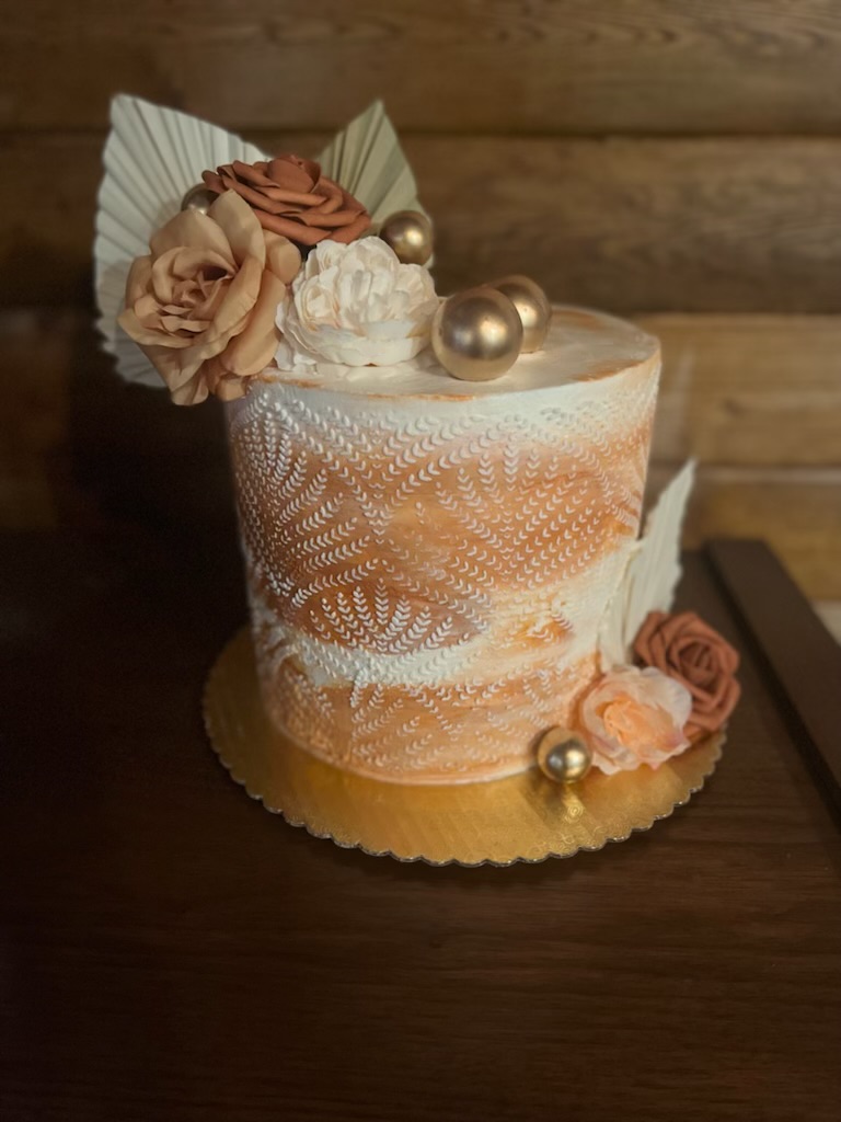 a close up look to a cake