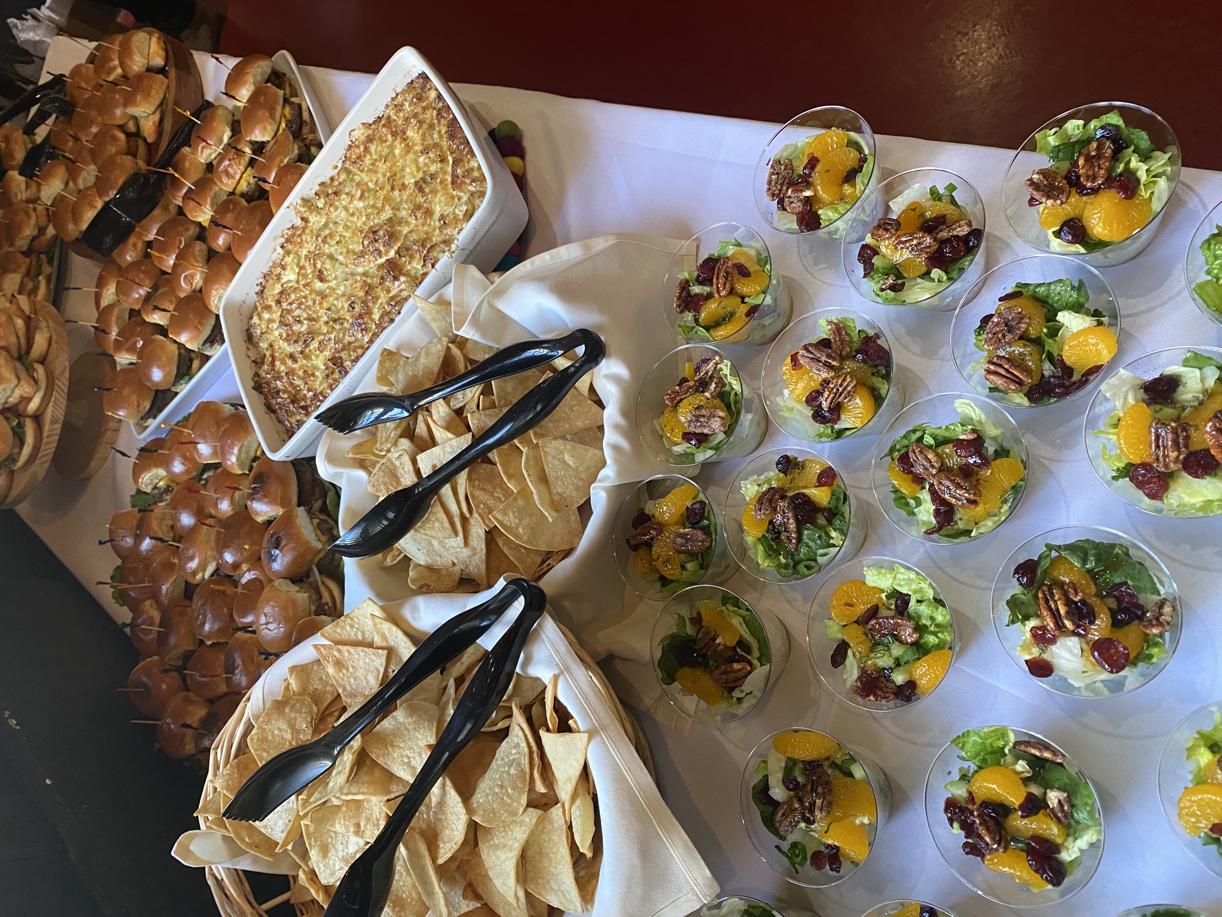 a close up look to food tray