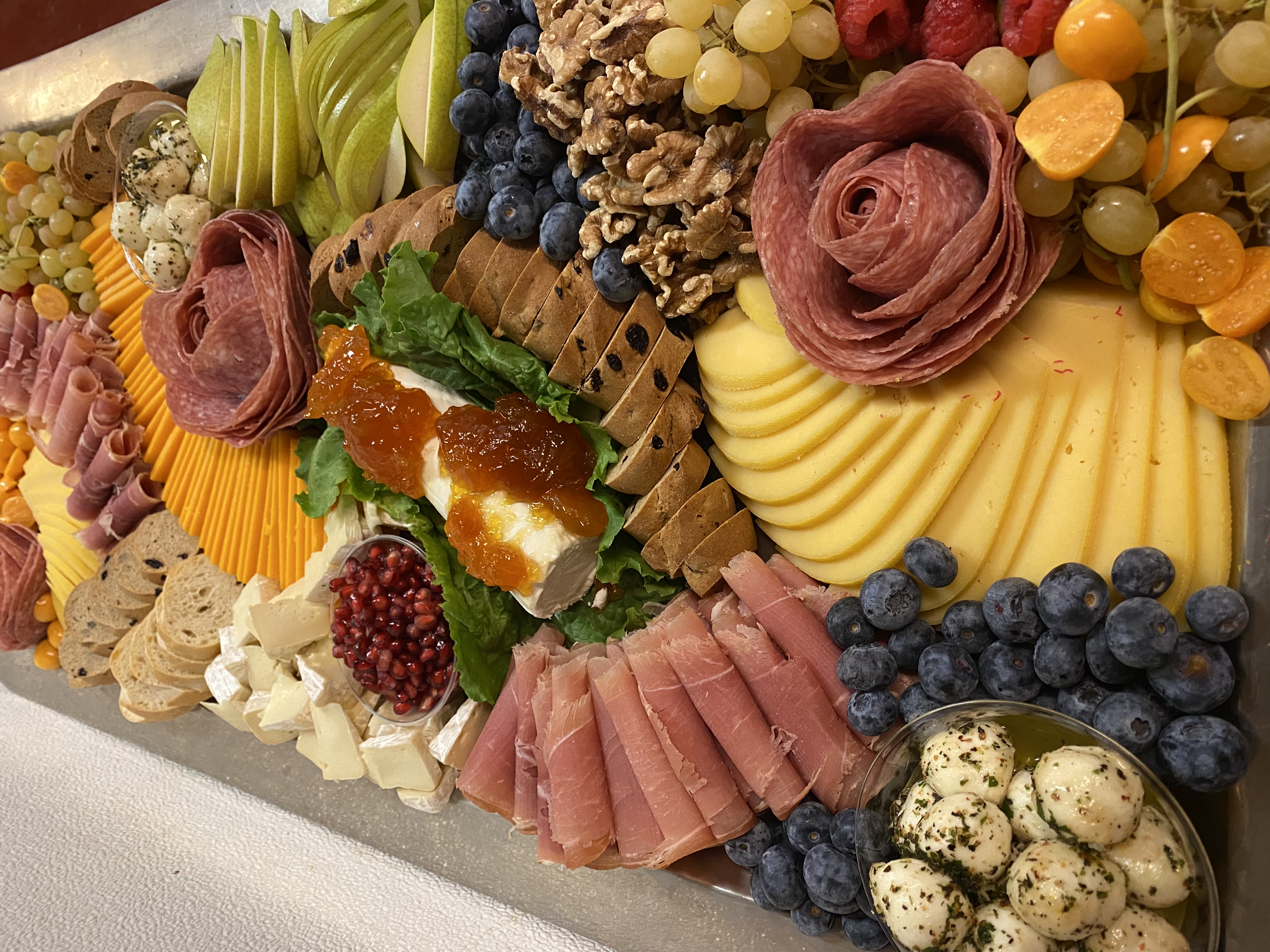 a tray of food on a table