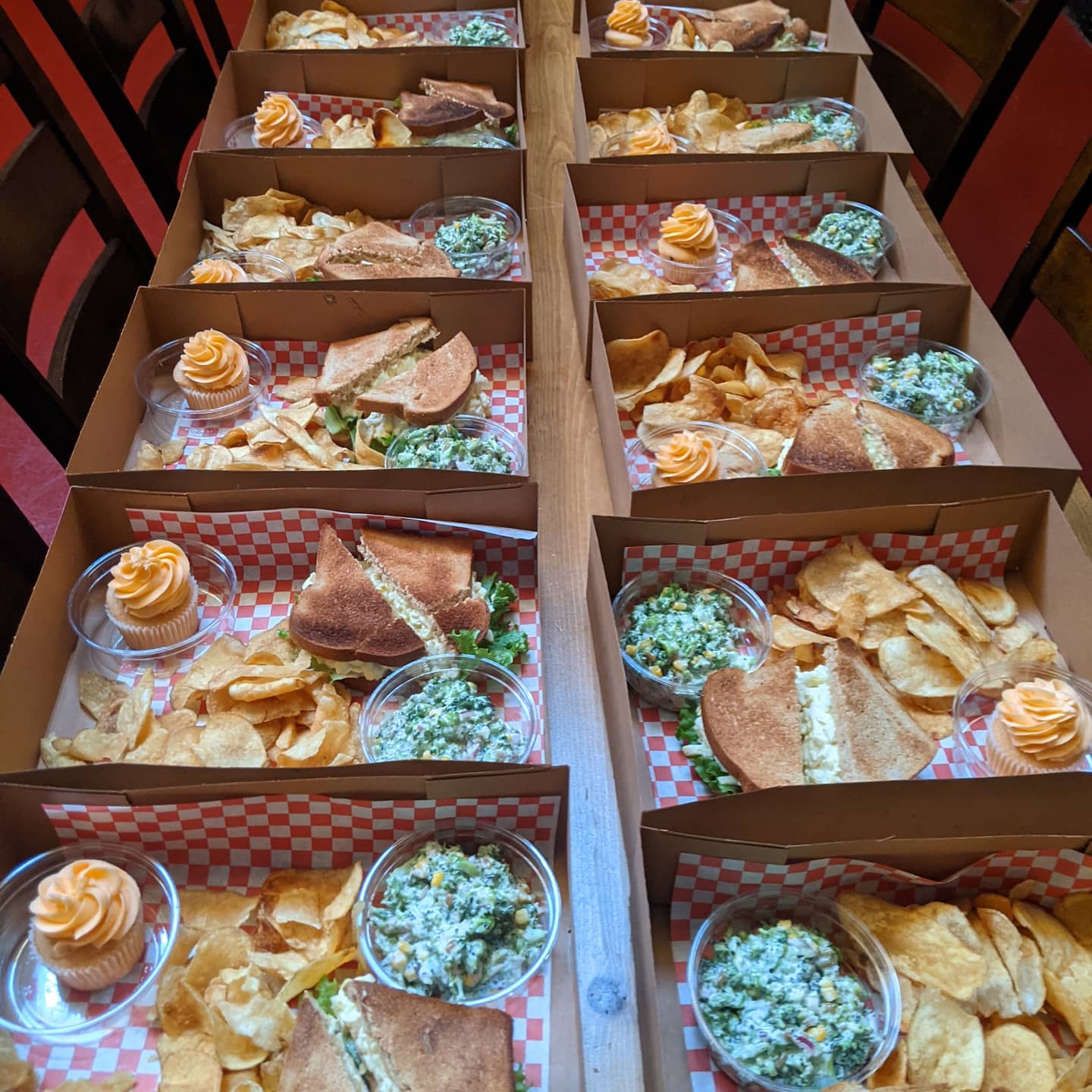 a tray of food