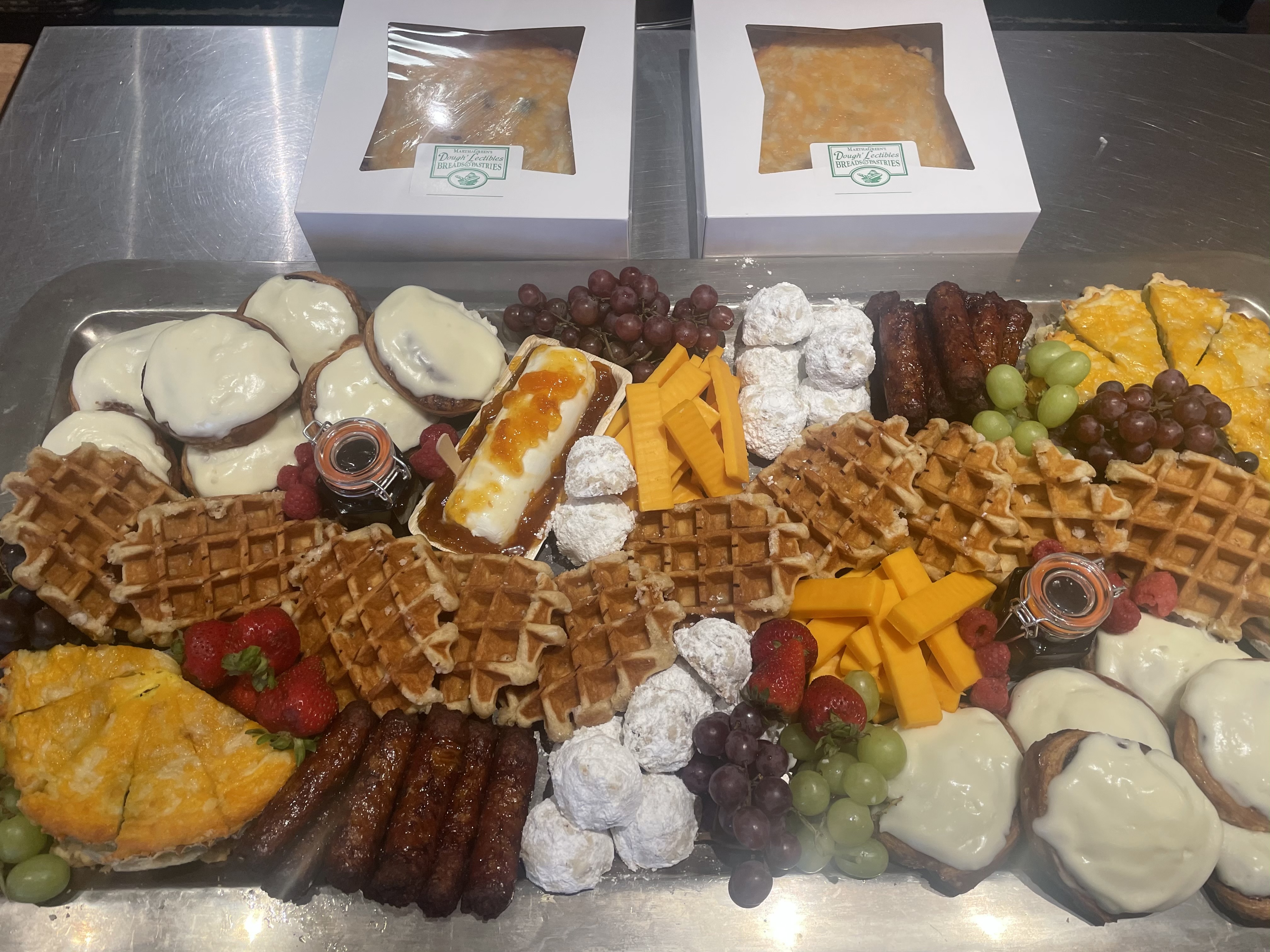 a tray of food