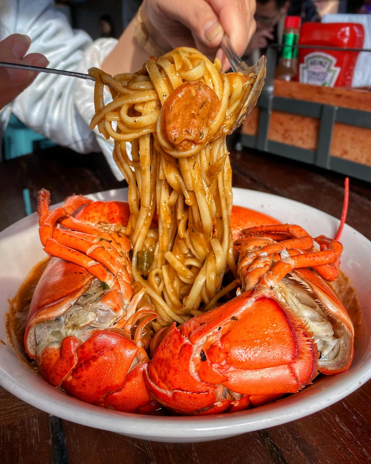 a plate of food on a table