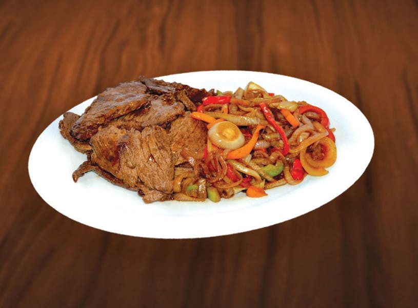 Bistec Encebollado Norkys Restaurant Peruvian Restaurant in New Jersey