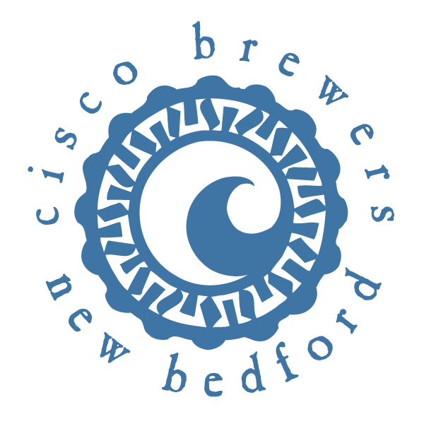 a circular logo with a moon in the center