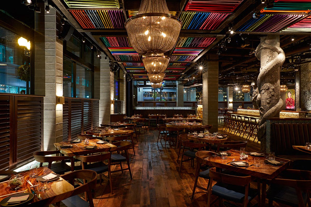 a chair sitting in front of a building