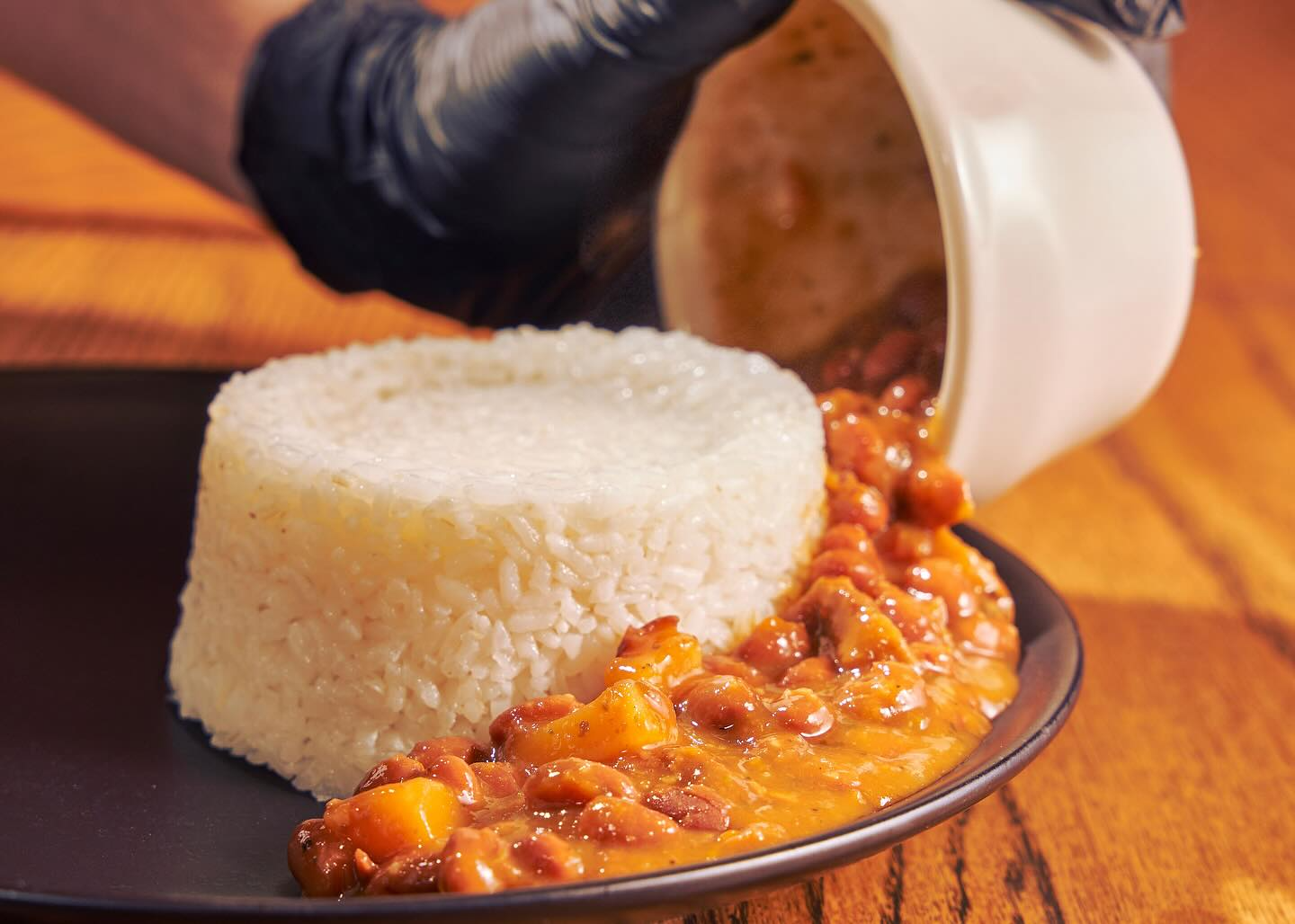 a plate of food on a table