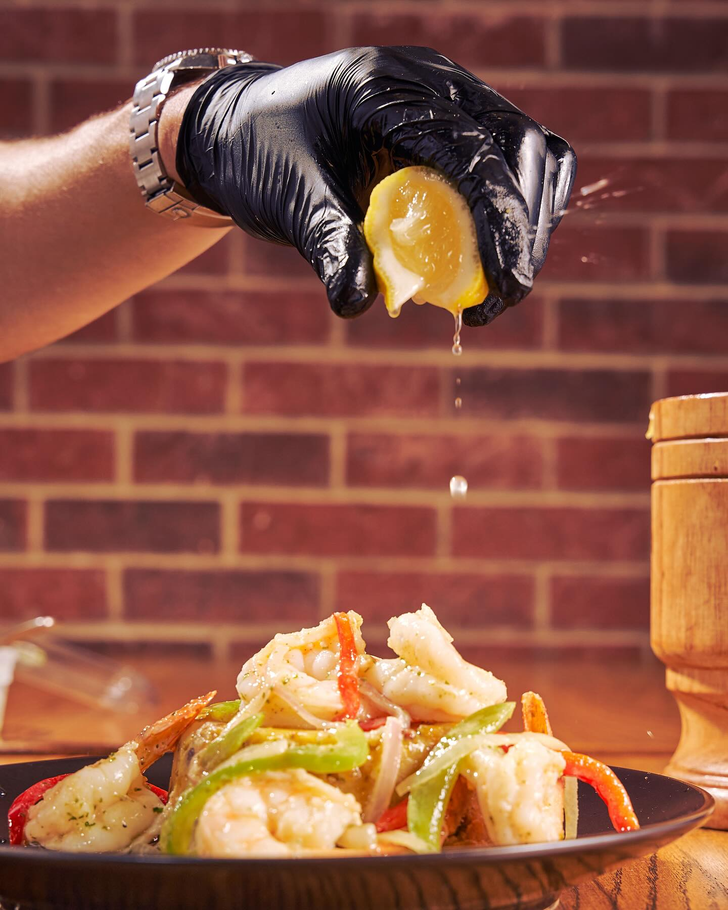 a person that is eating some food