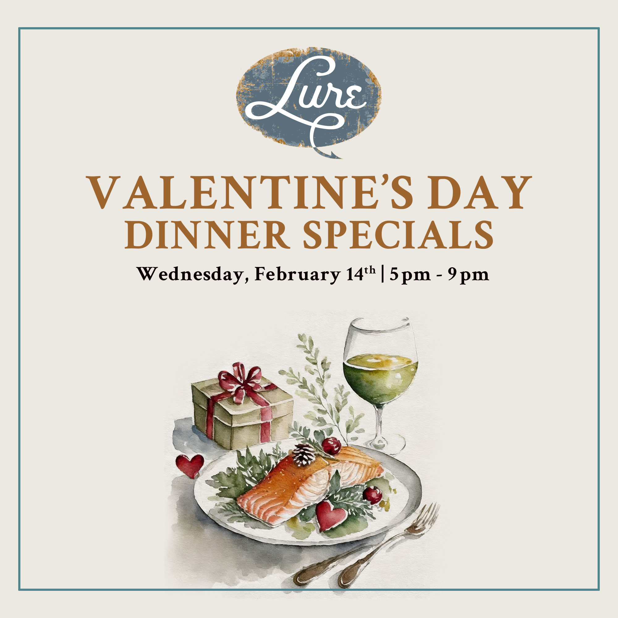 Valentine's Day Prix Fixe | Lure | The Best Contemporary Seafood