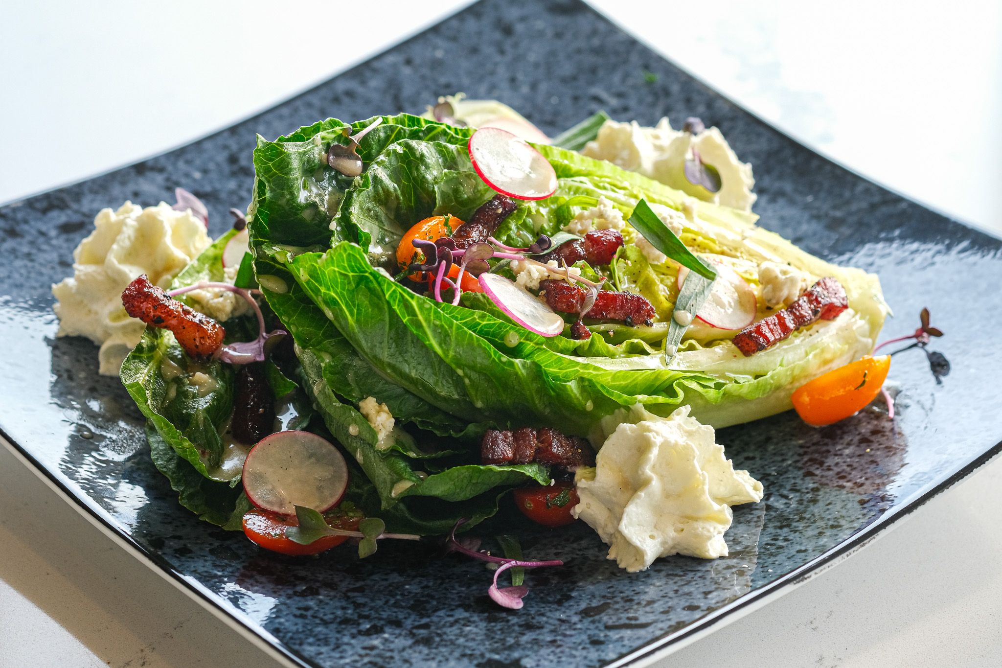 a plate of food on a table