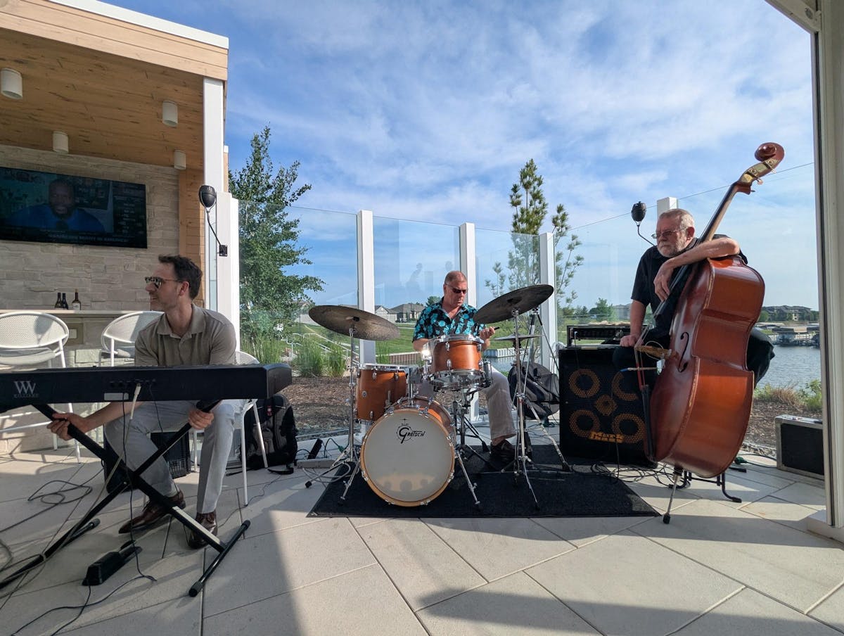Greg Ahl Trio performing at Salted EDGE for Patio Party Monday