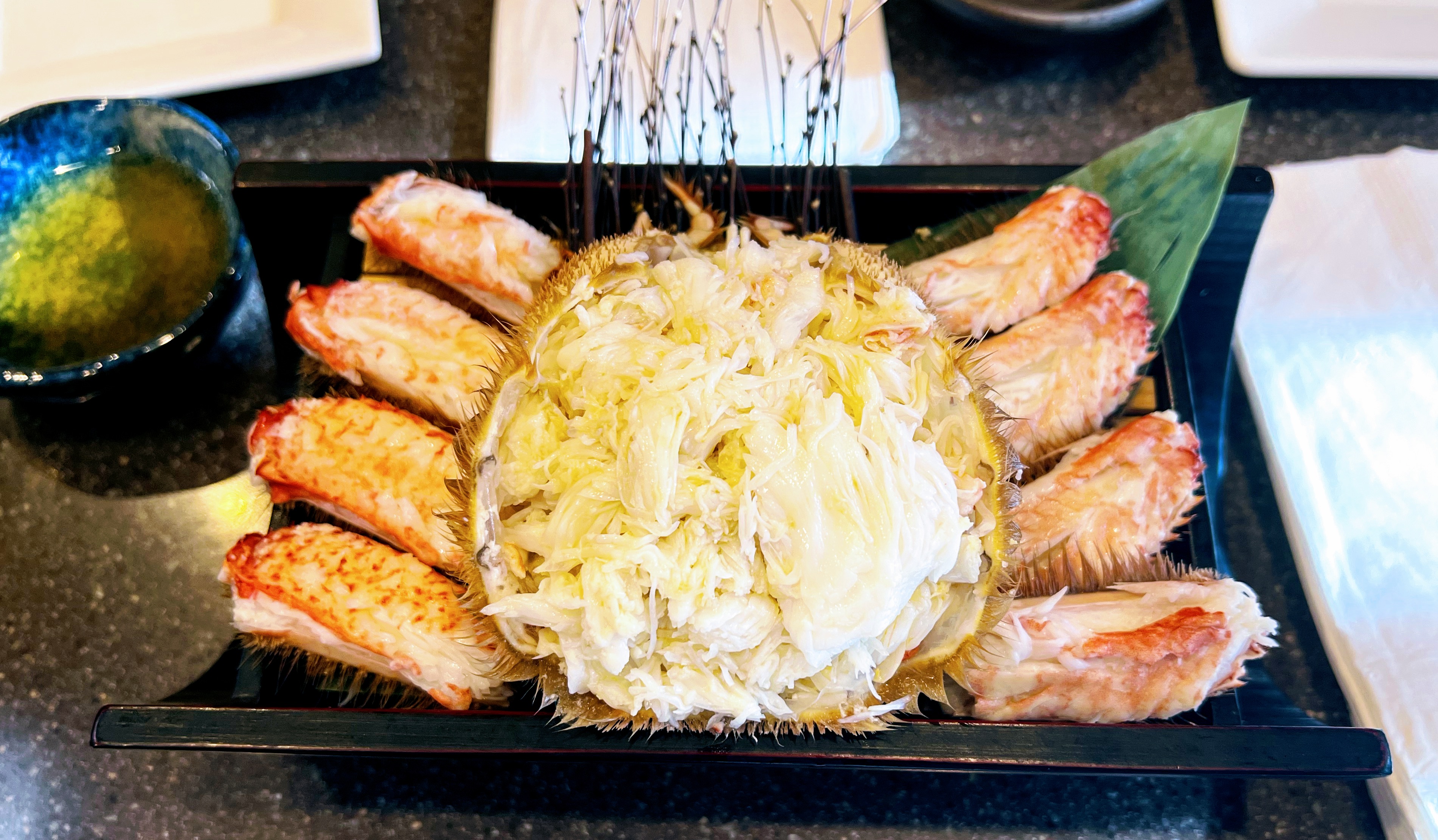a tray of food on a table