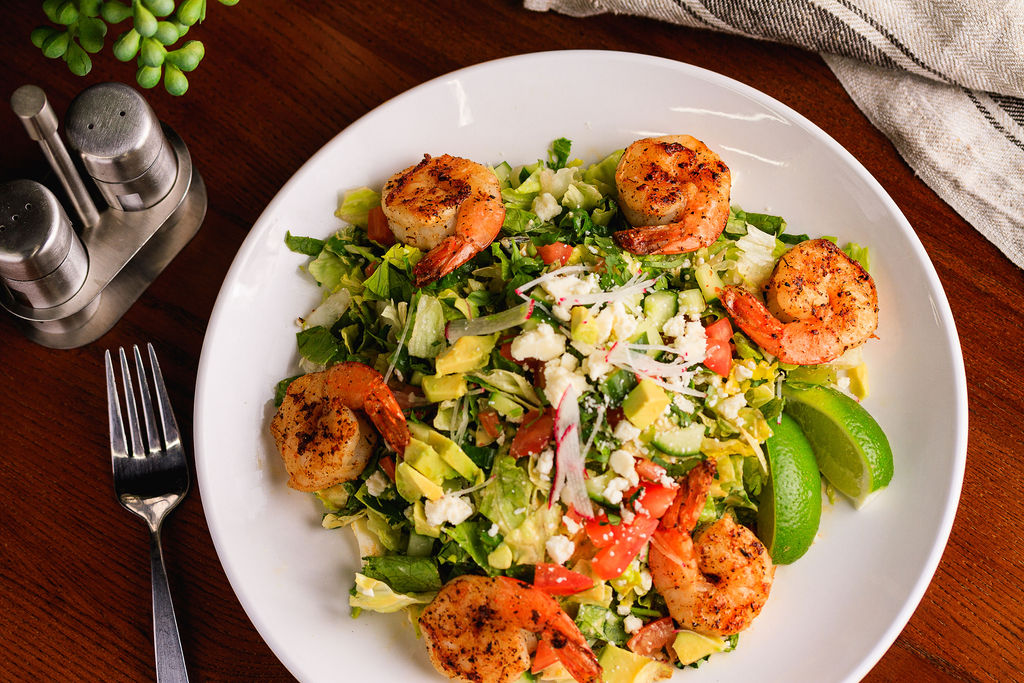a plate of food on a table