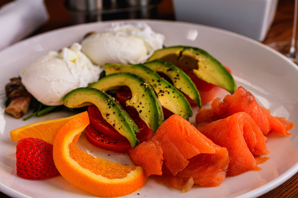 a plate of food on a table