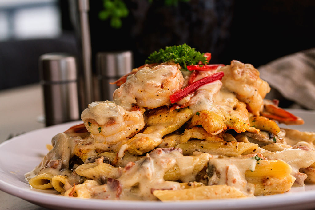 a close up of a plate of food