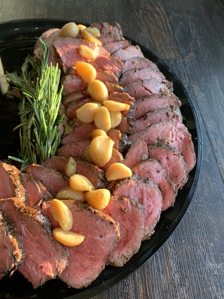 Slow Roasted Beef Tenderloin Platter Lola's Cafe and Catering