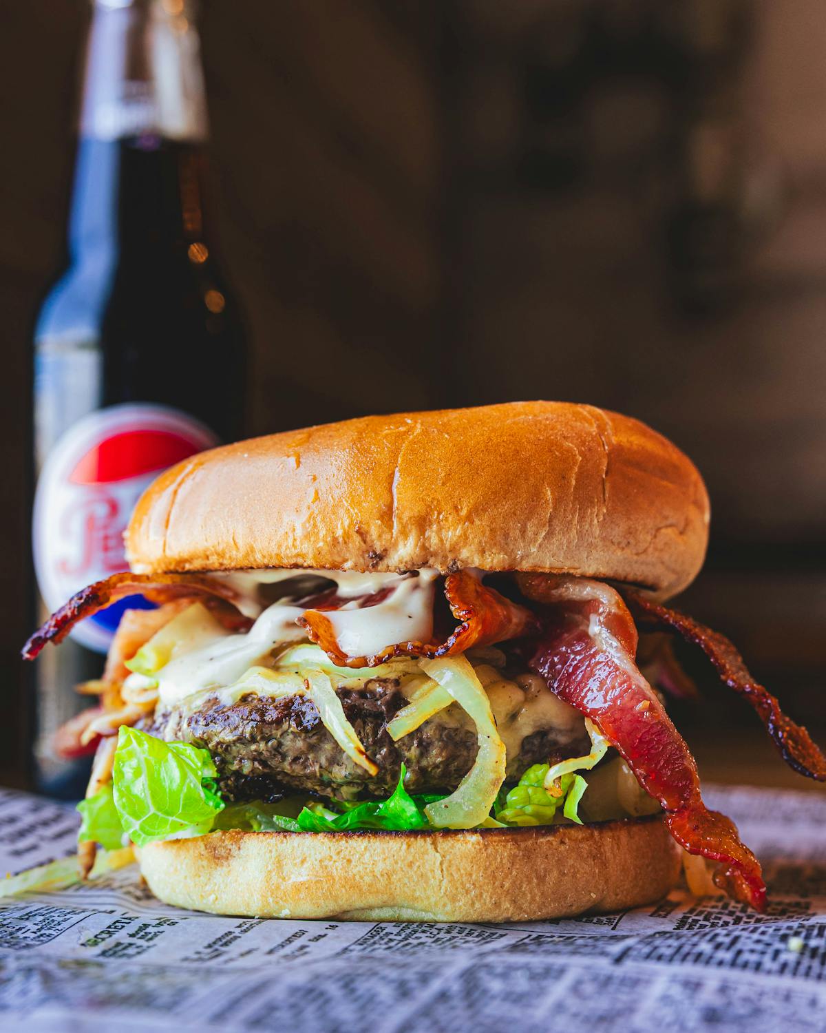 a close up of a sandwich sitting on top of a table