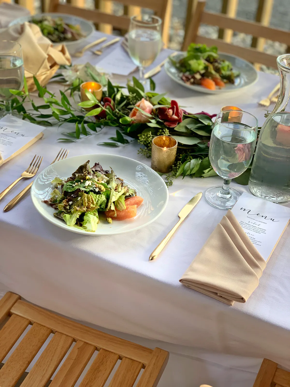 a plate of food on a table