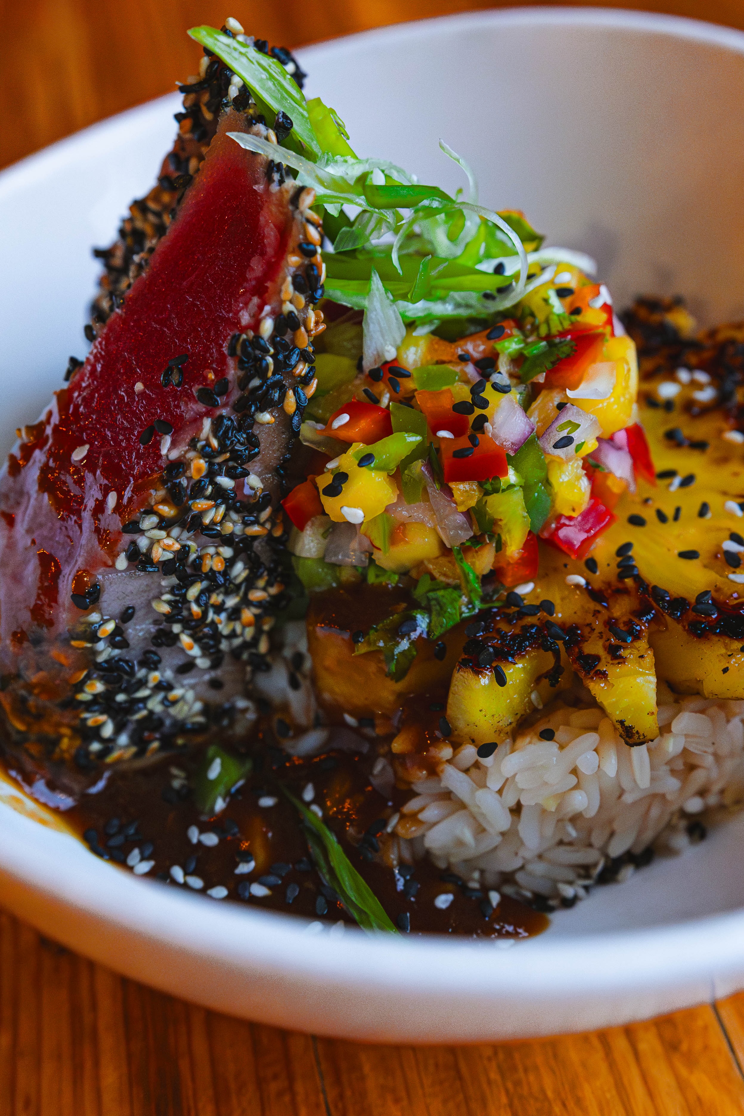 a plate of food on a table